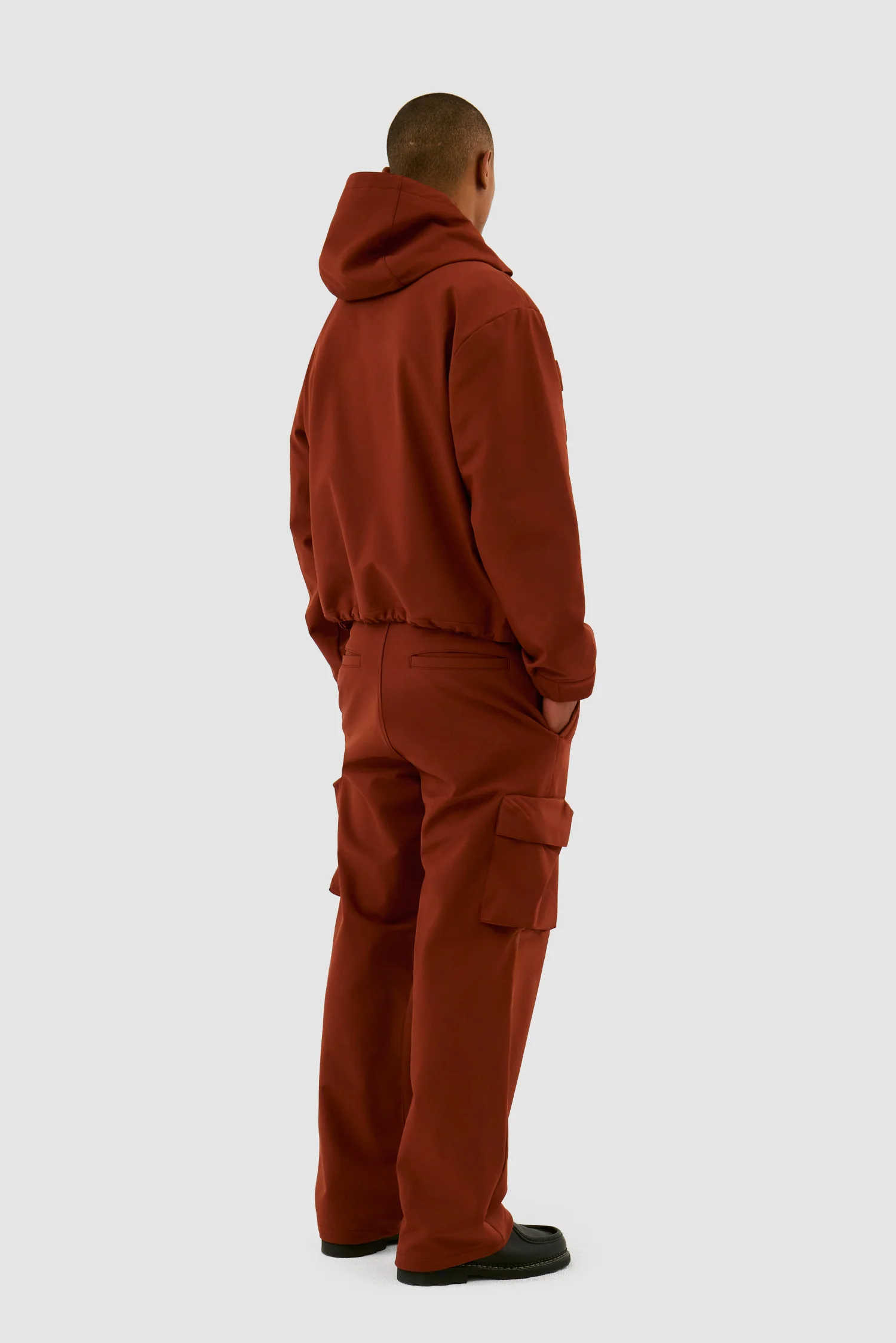 Veste à capuche en nylon avec poches 3D - Orange - Image 6