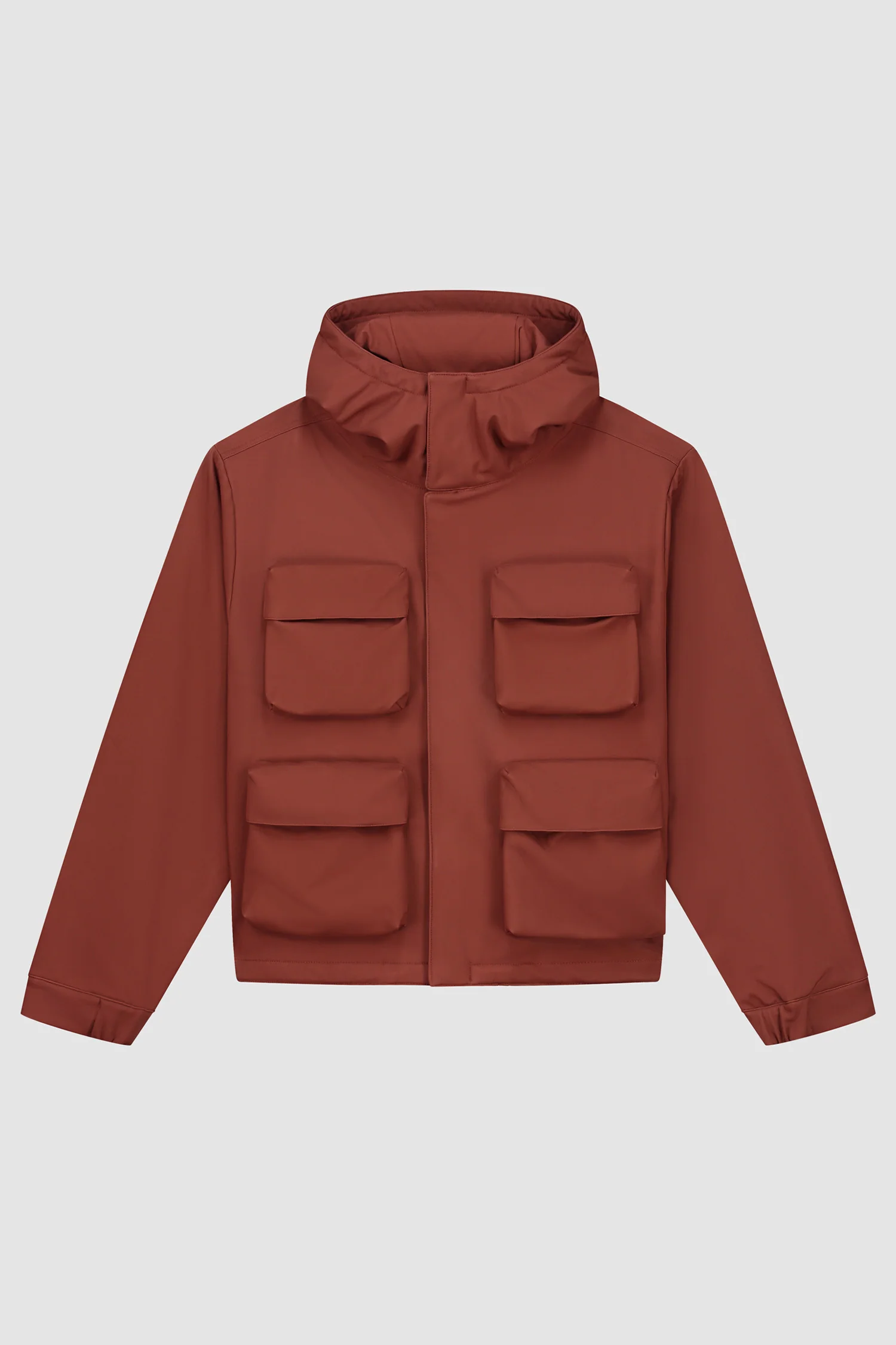 Veste à capuche en nylon avec poches 3D - Orange - Image 8