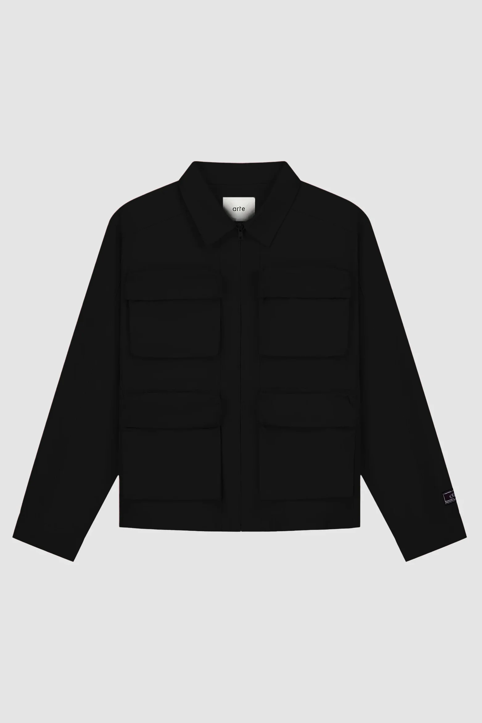 Veste en coton à poches 3D - Noir - Image 8