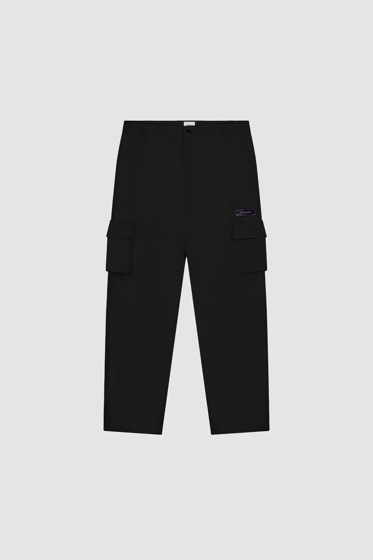 Pantalon en coton à poches 3D - Noir - Image 9