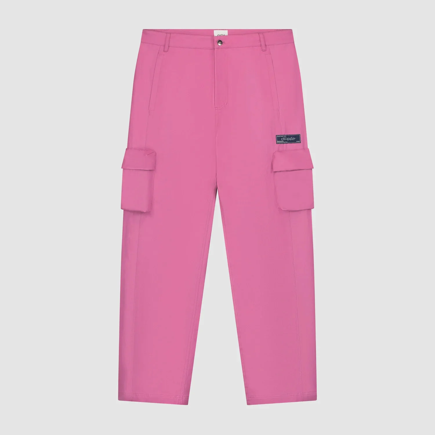 Pantalon en coton à poches 3D - Rose