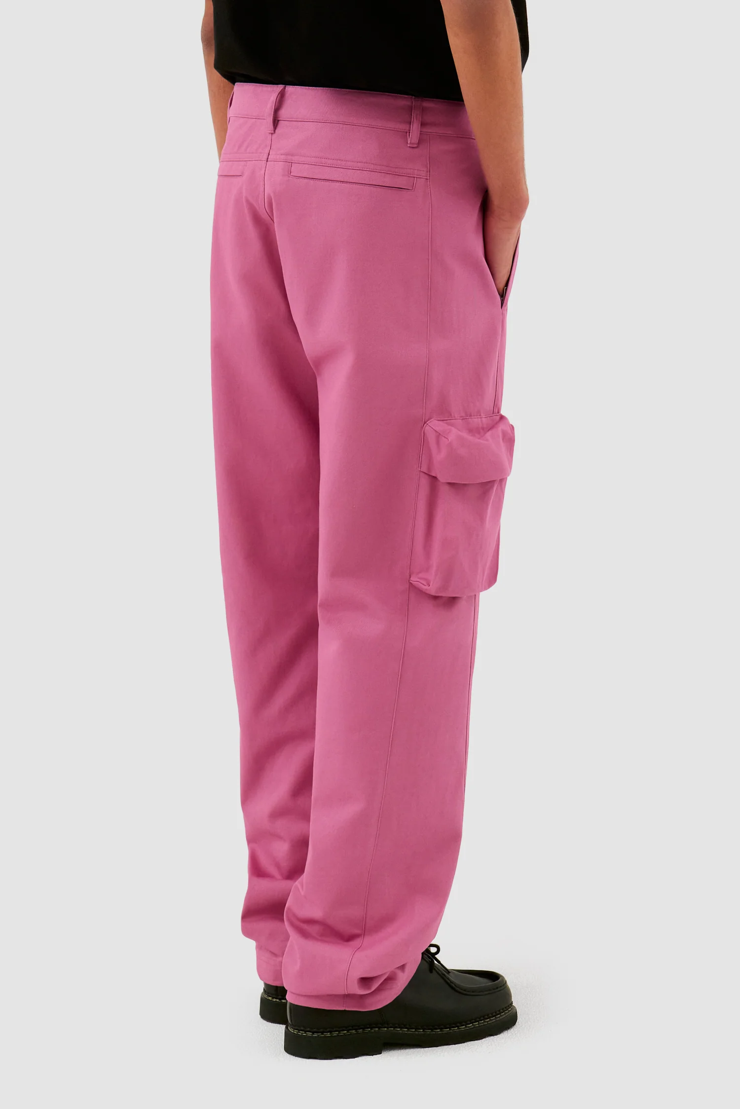 Pantalon en coton à poches 3D - Rose - Image 3