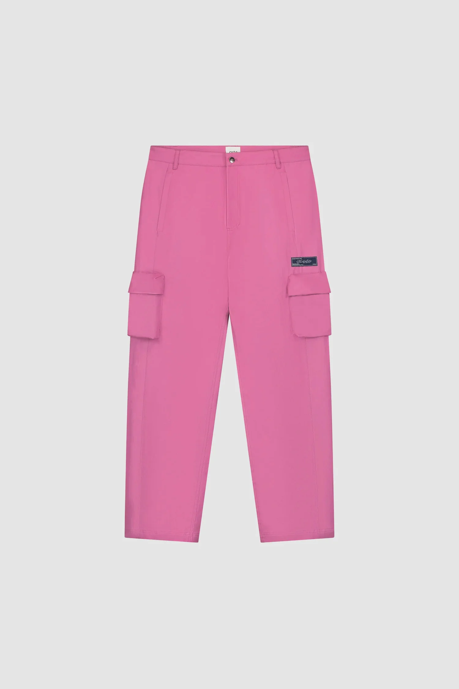 Pantalon en coton à poches 3D - Rose - Image 9
