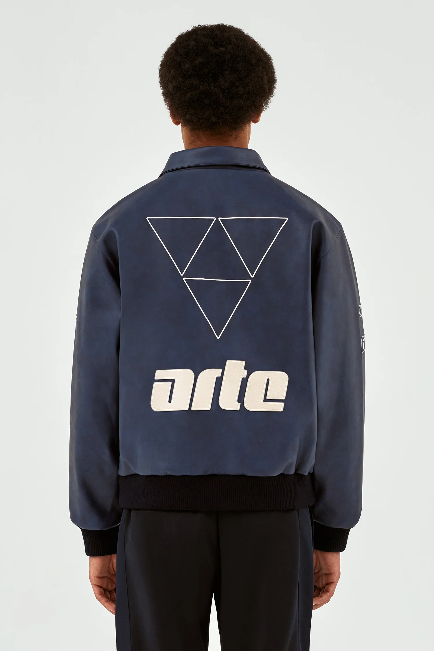 667 Veste en cuir - Marine - Image 2
