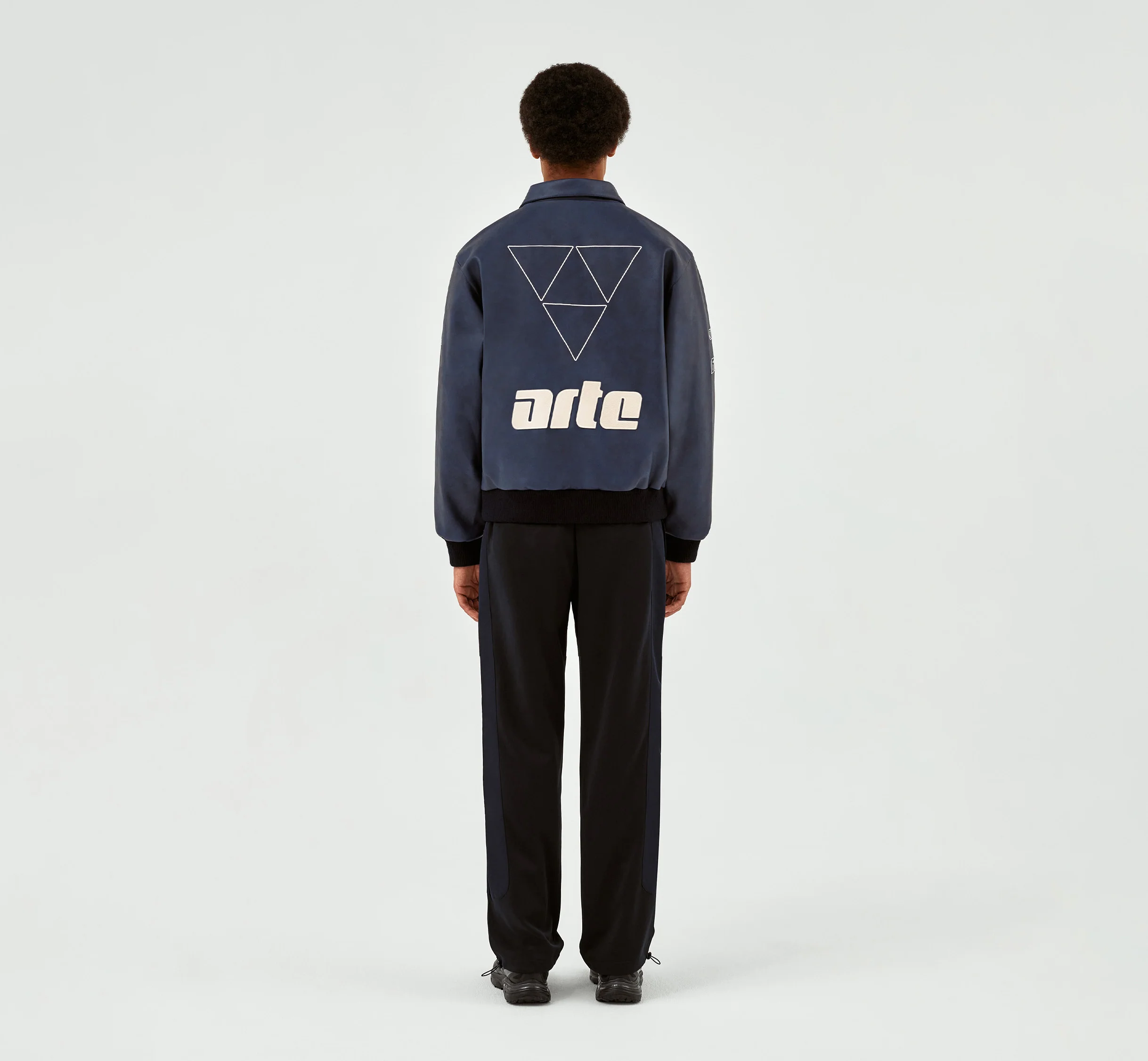 667 Veste en cuir - Marine - Image 4