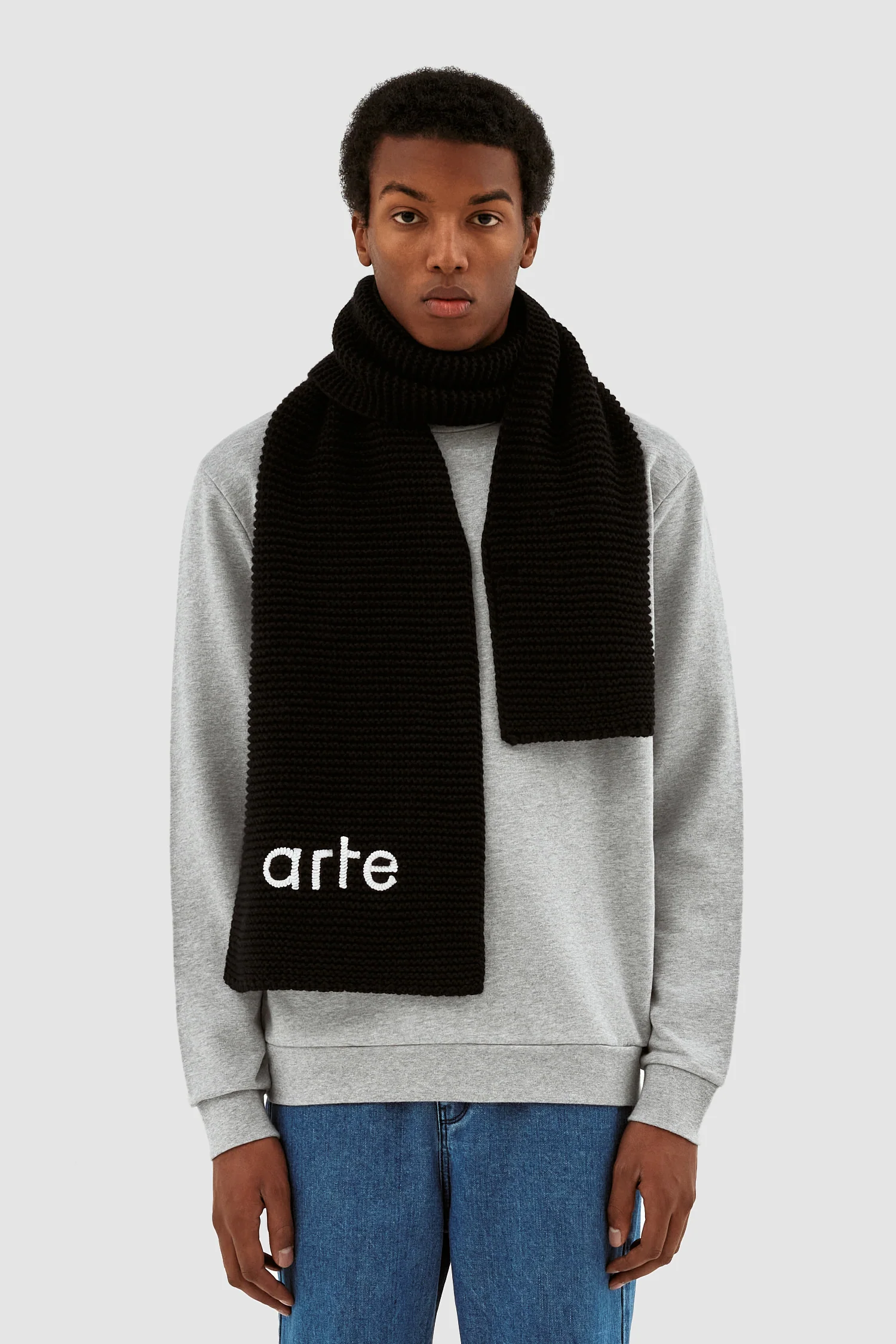 Écharpe en tricot Aaron - Noir - Image 4