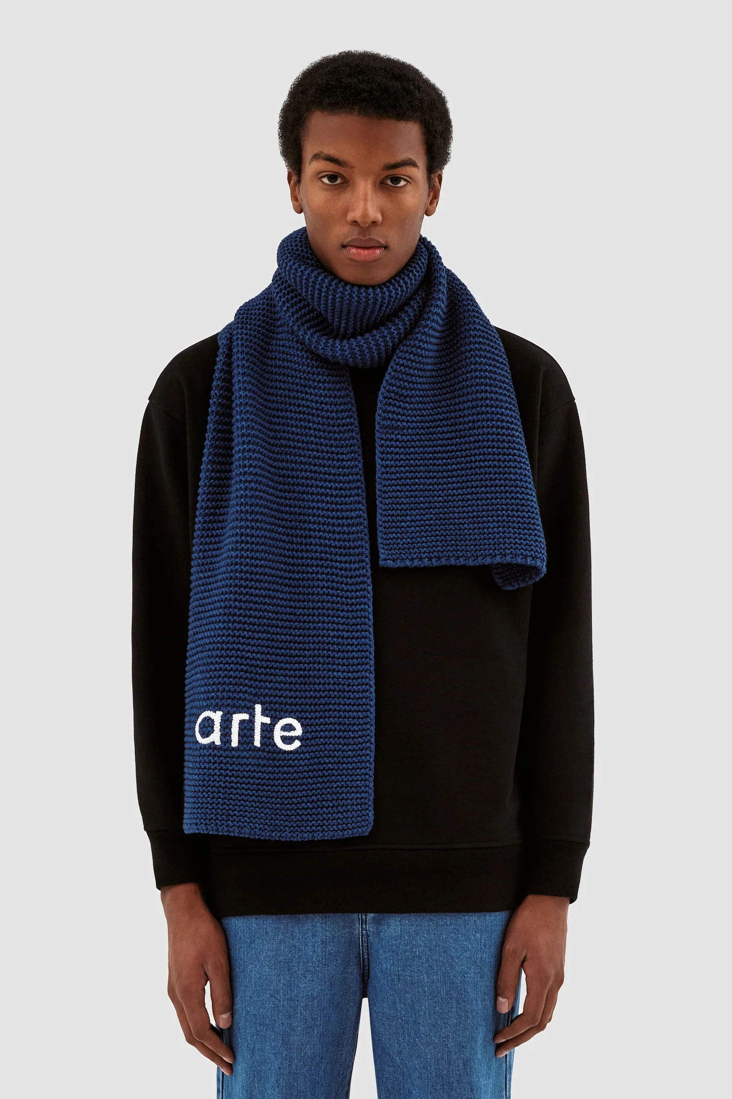 Écharpe en tricot Aaron - Marine - Image 4