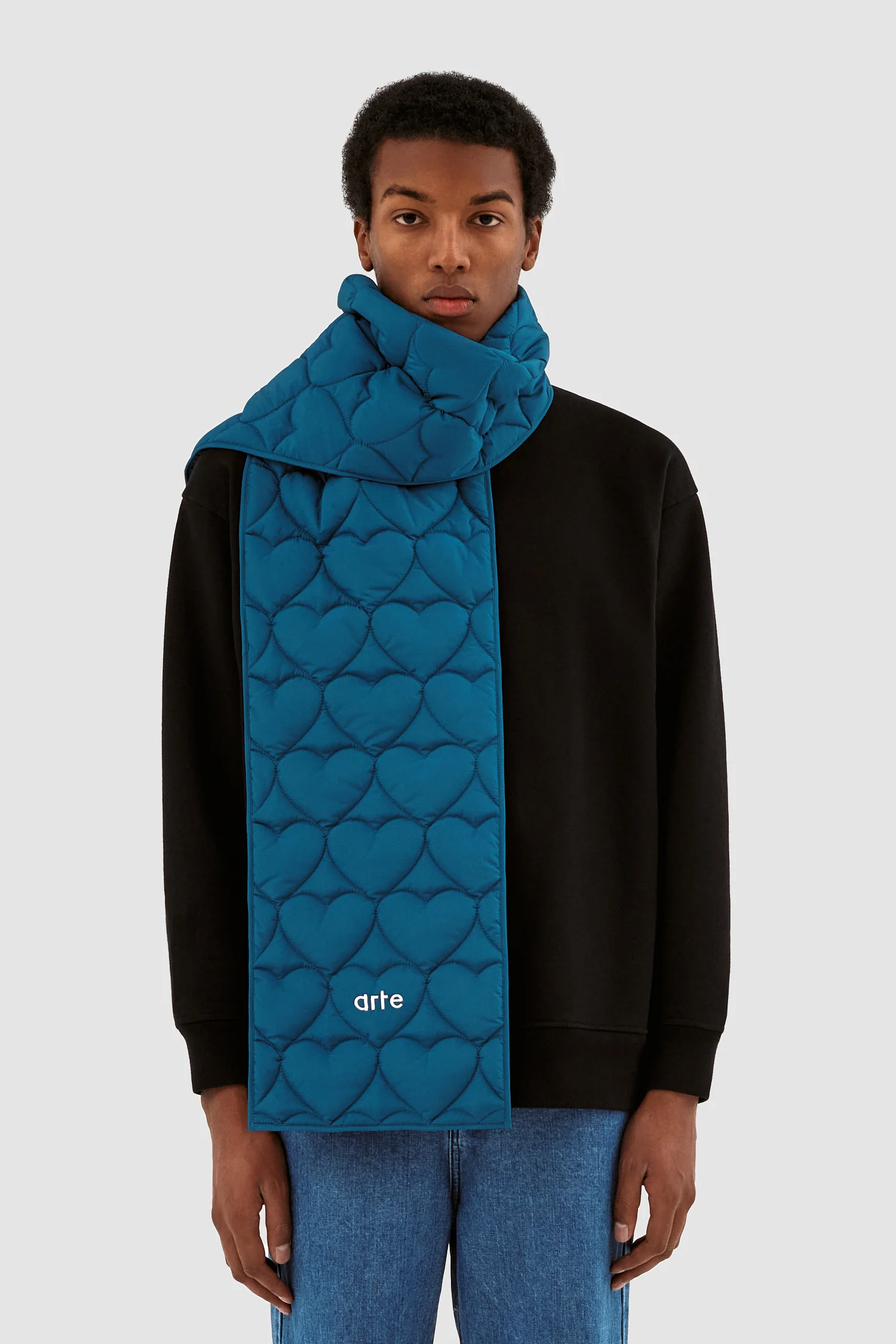 Écharpe matelassée Aaron - Bleu pétrole - Image 4