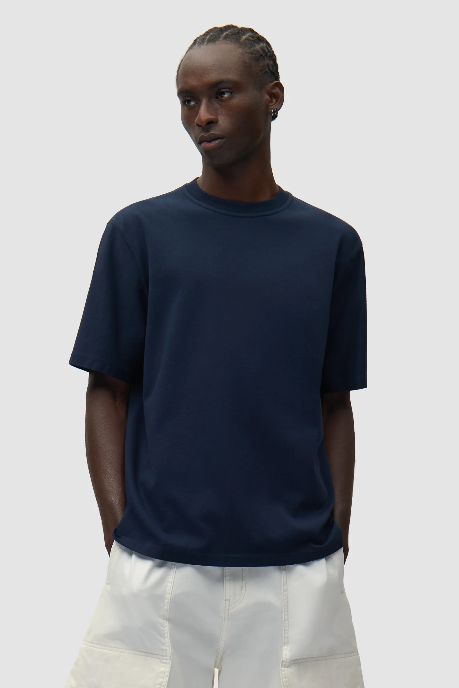 T-shirt à dos imprimé abstrait - Bleu marine - Image 3