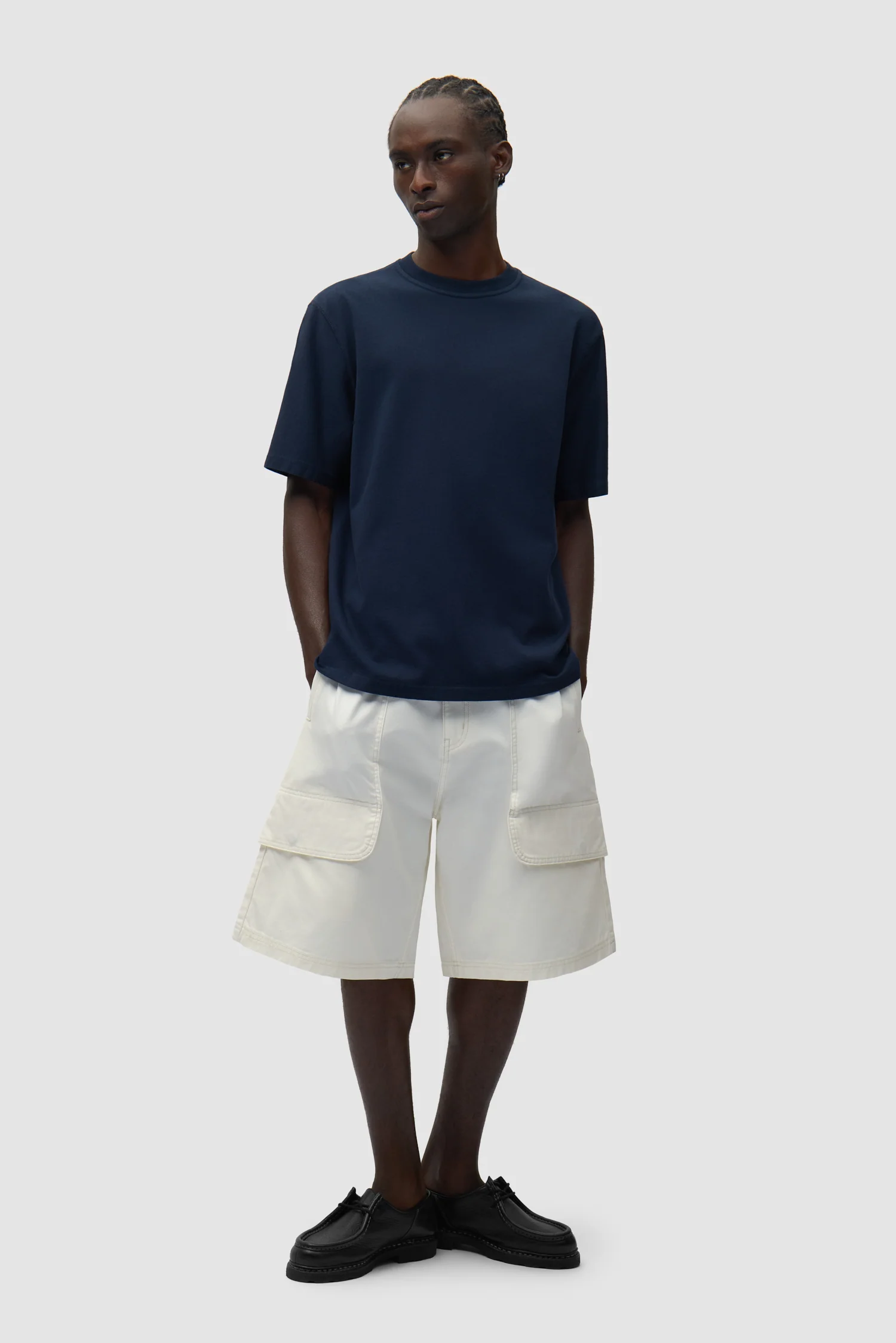 T-shirt à dos imprimé abstrait - Bleu marine - Image 4