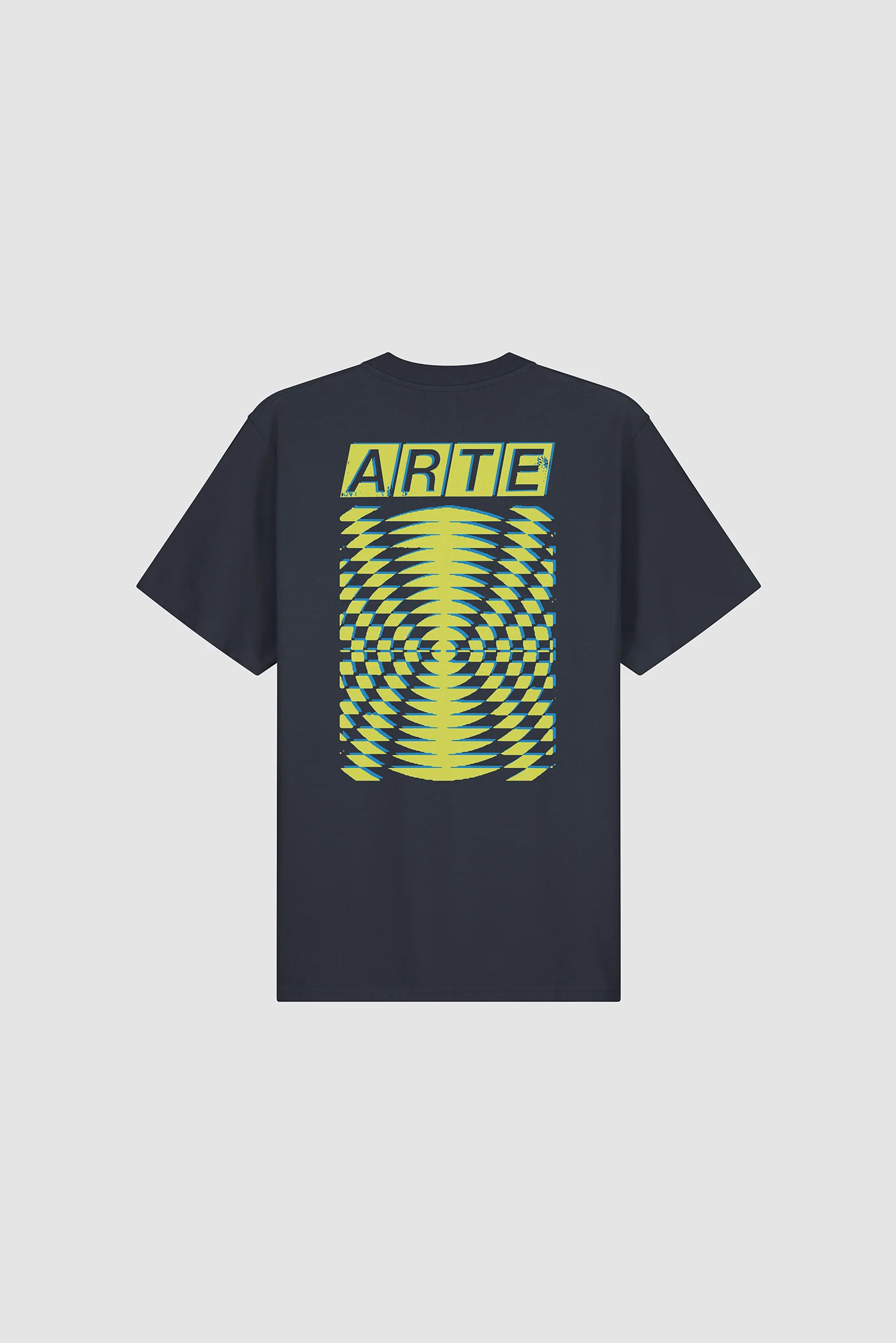 T-shirt à dos imprimé abstrait - Bleu marine - Image 8