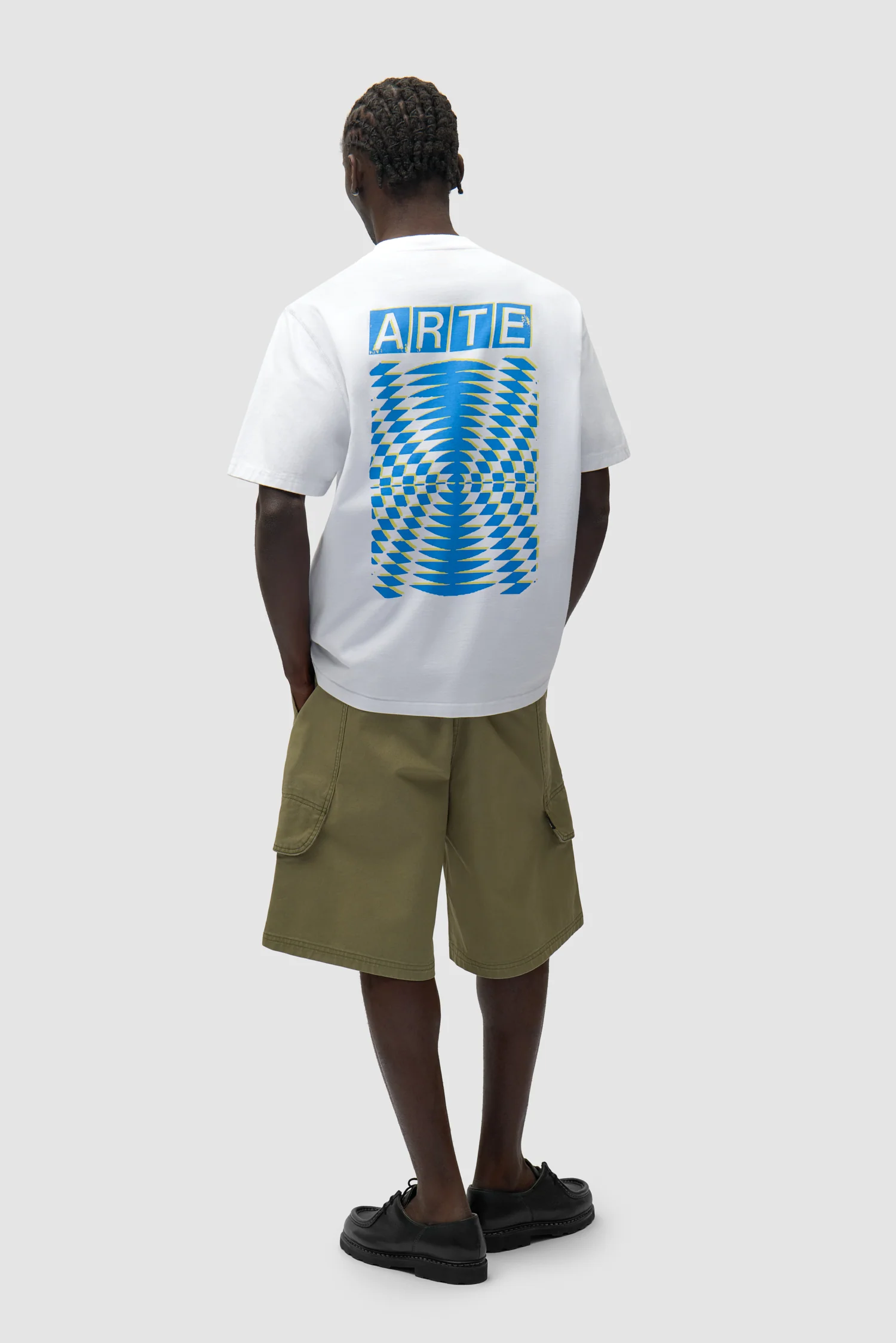 T-shirt à dos imprimé abstrait - Blanc - Image 5