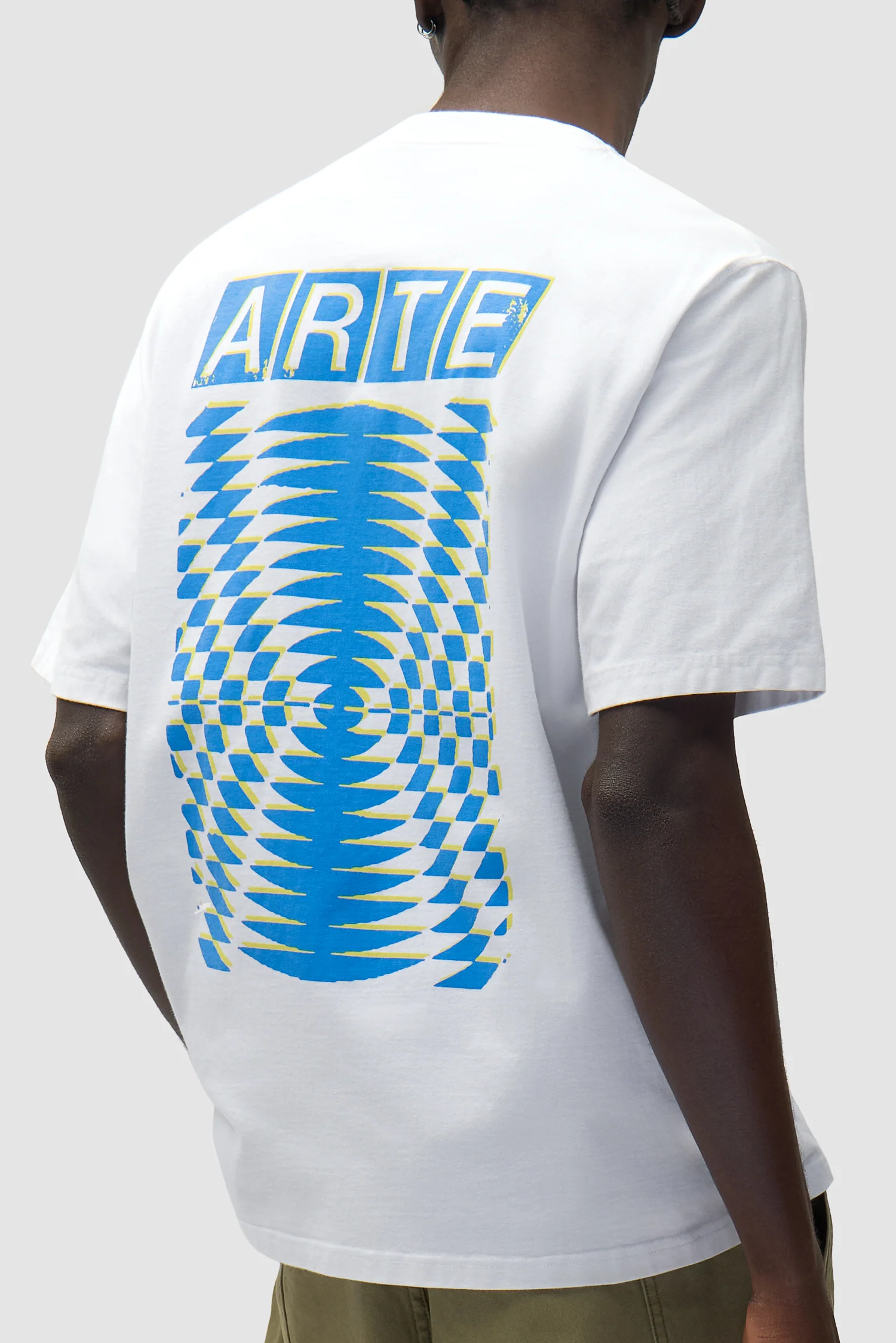 T-shirt à dos imprimé abstrait - Blanc - Image 7