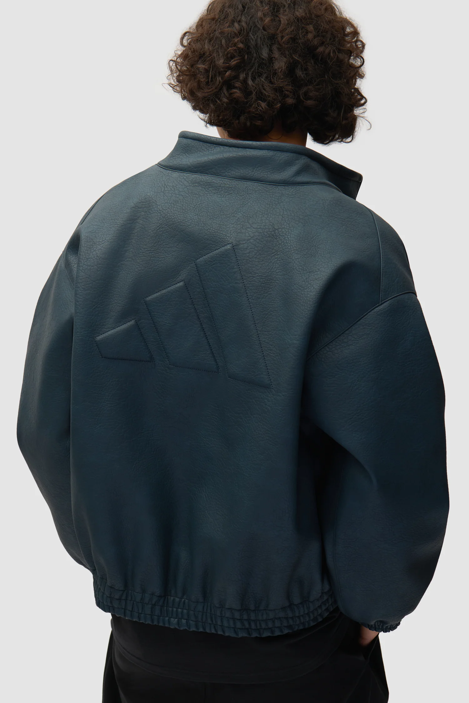 Veste en simili cuir Arte pour adidas - Bleu marine - Image 8