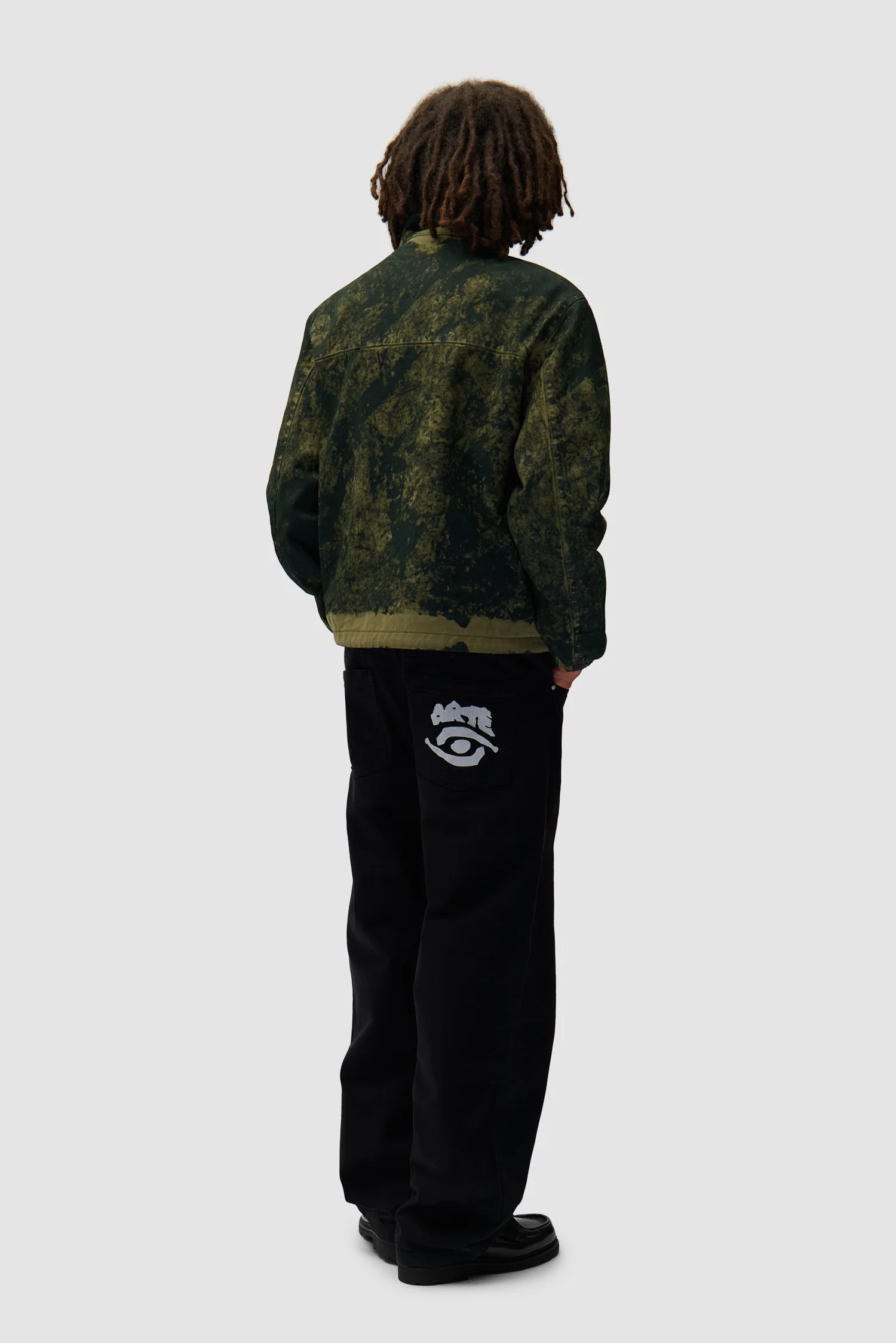 Blouson peinture à l'ancienne - Vert - Image 6