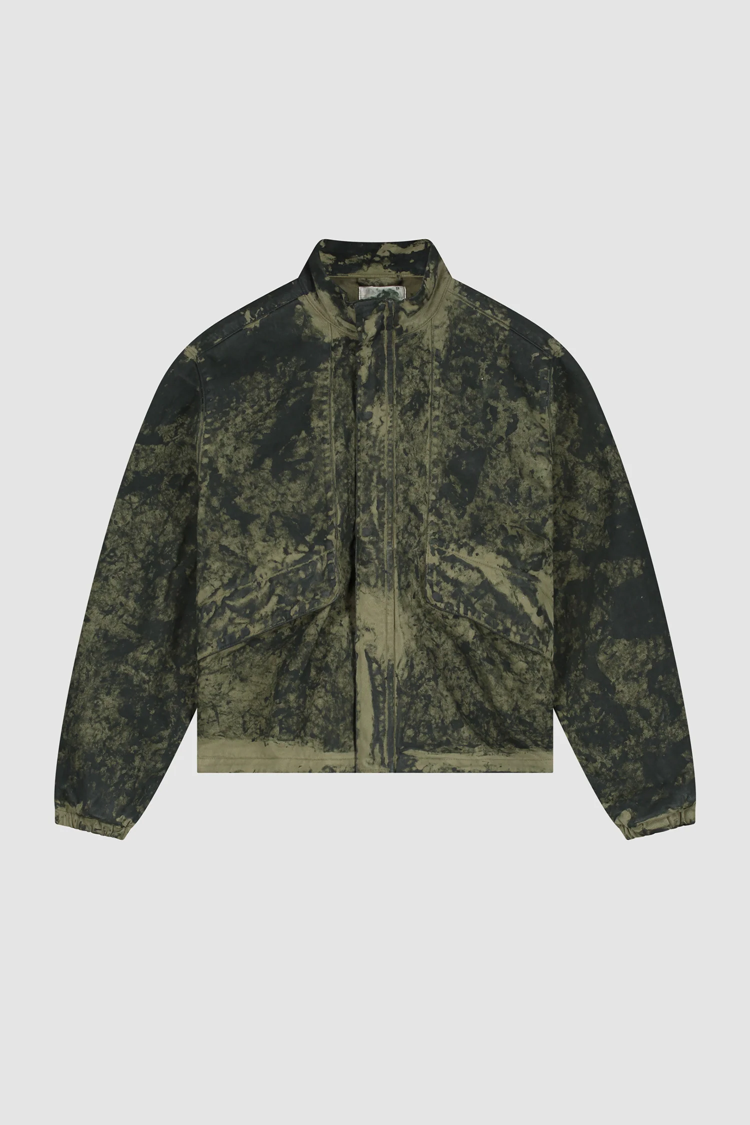 Blouson peinture à l'ancienne - Vert - Image 9