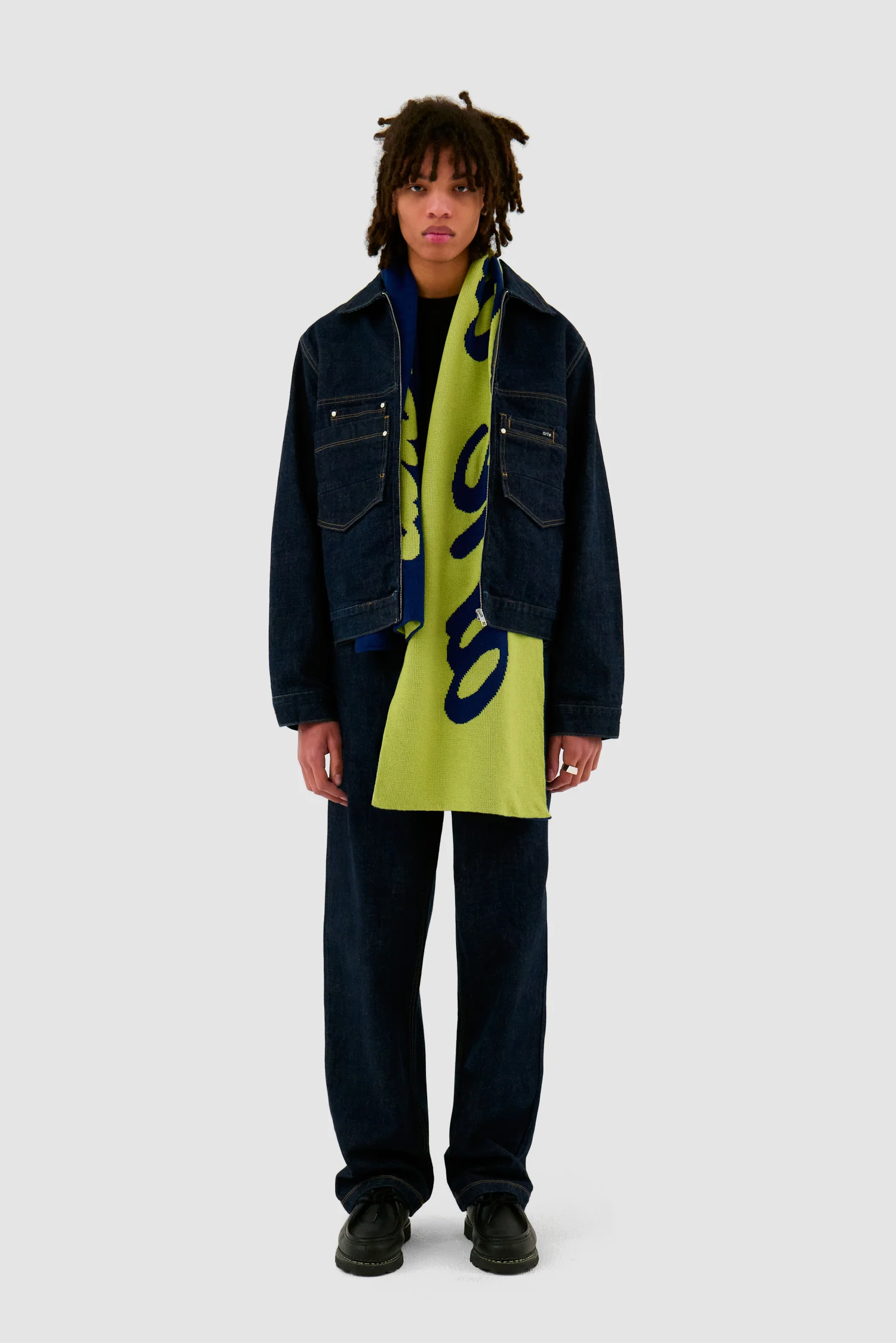 Echarpe Anvers - Marine/Vert - Image 4