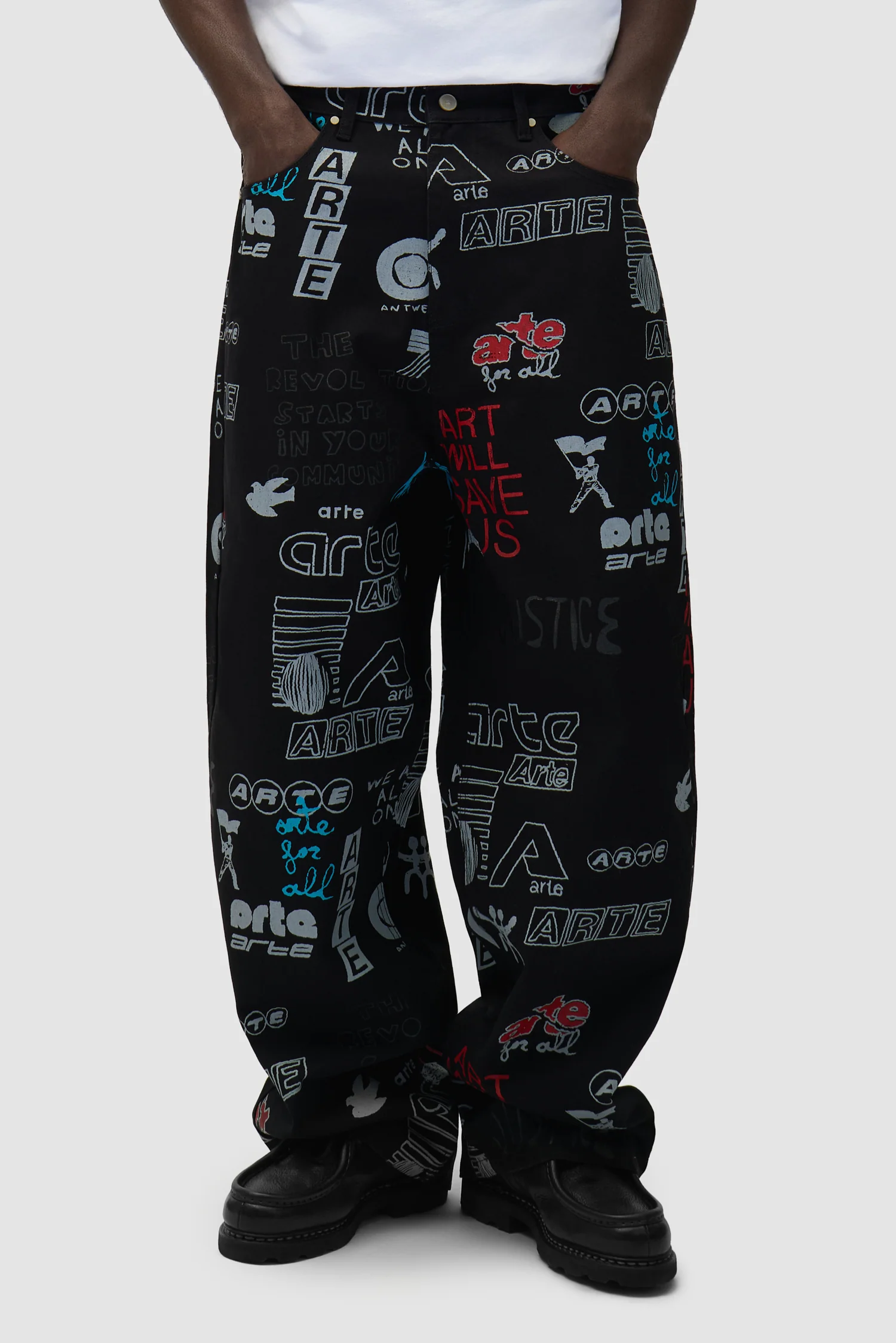 Pantalon Graffiti Allover - Noir - Image 2