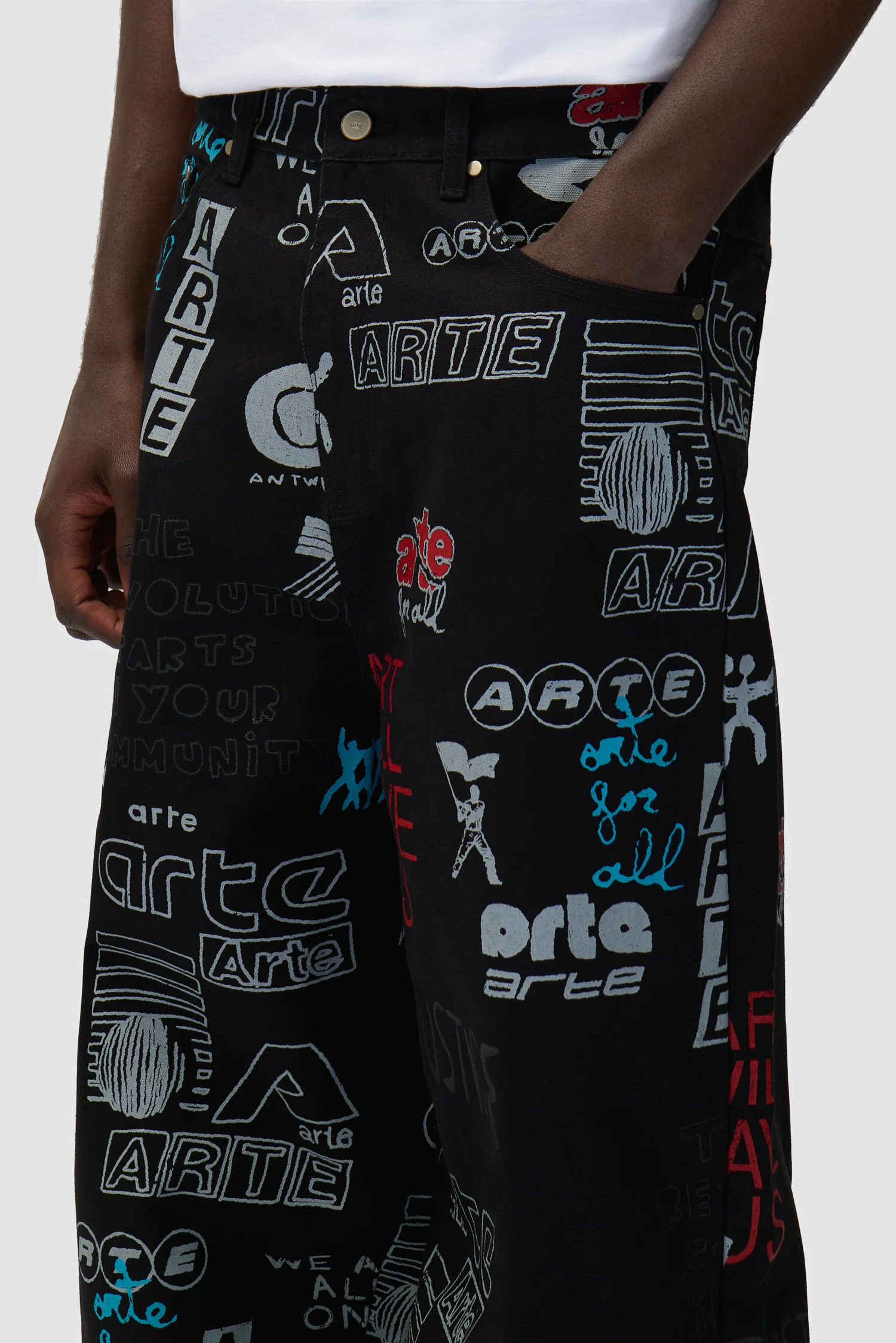 Pantalon Graffiti Allover - Noir - Image 8