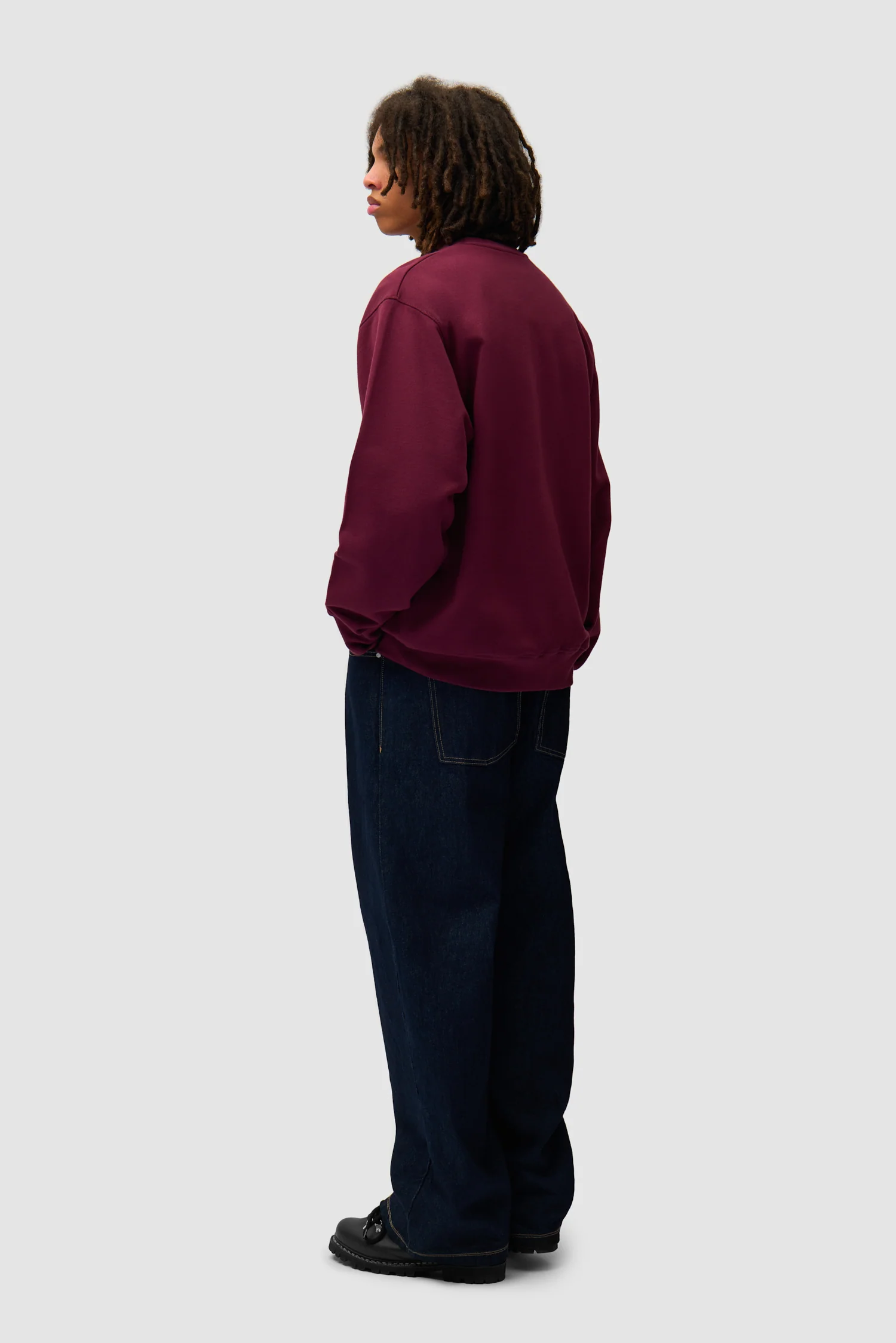 Arte Blocks Crewneck - Bordeaux - Image 6