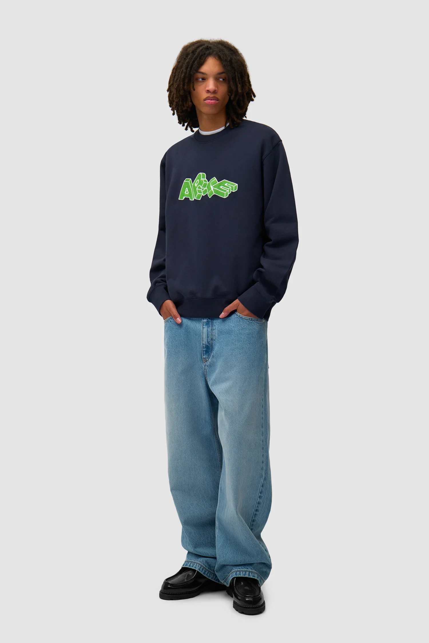 Arte Blocks Crewneck - Marine - Image 4