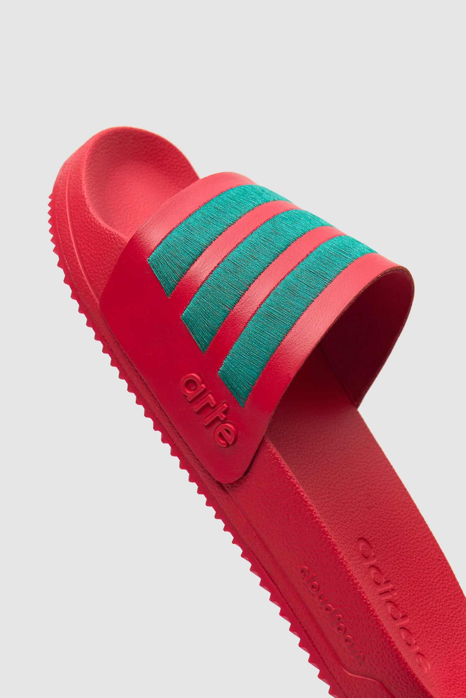 Arte pour adidas Adilette - Better Scarlet/Collegiate Green - Image 8