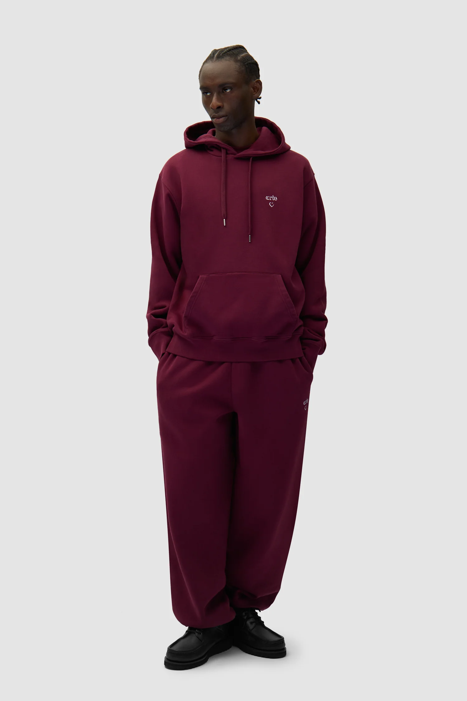 Arte Heart Hoodie - Bordeaux - Image 4