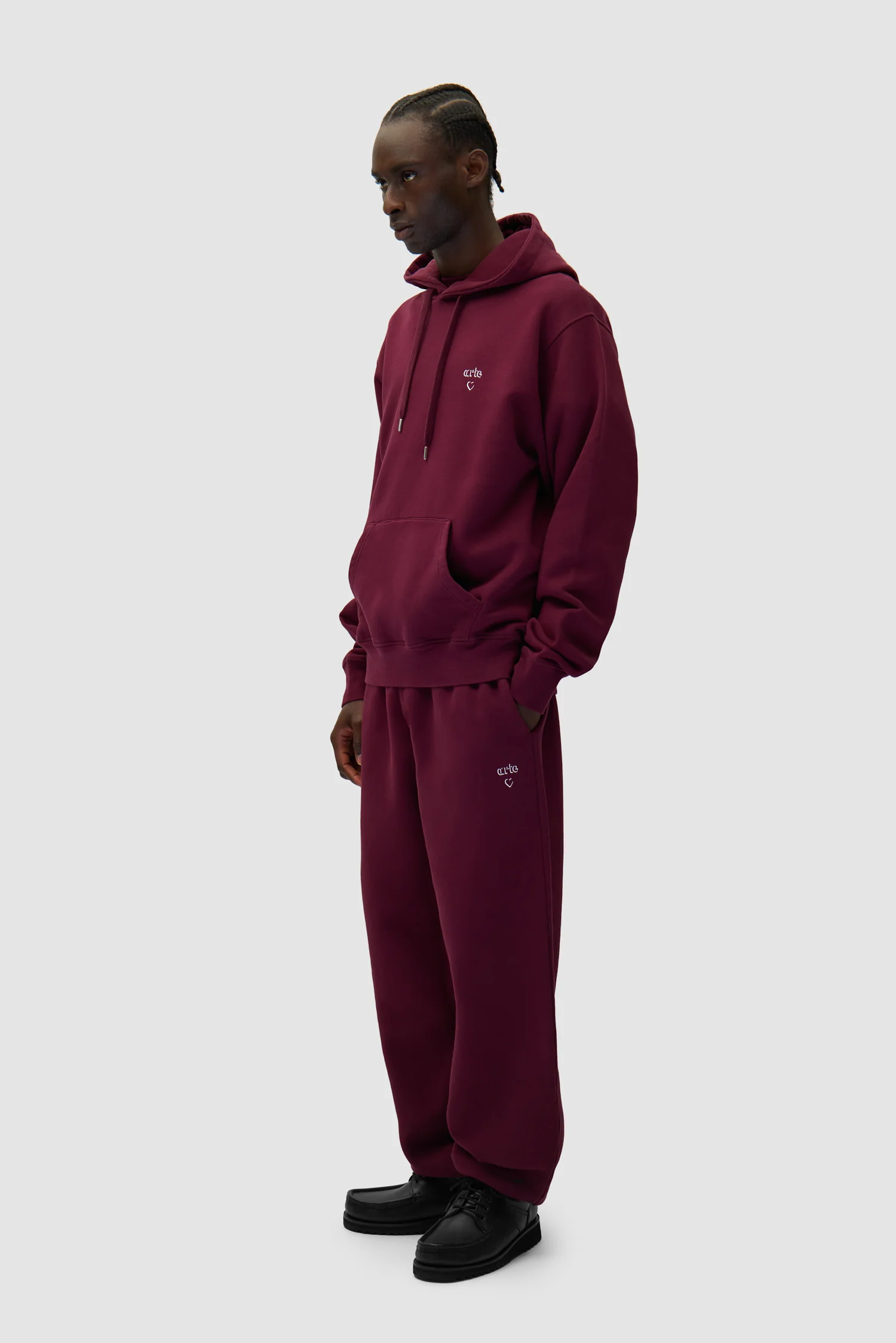 Arte Heart Hoodie - Bordeaux - Image 5