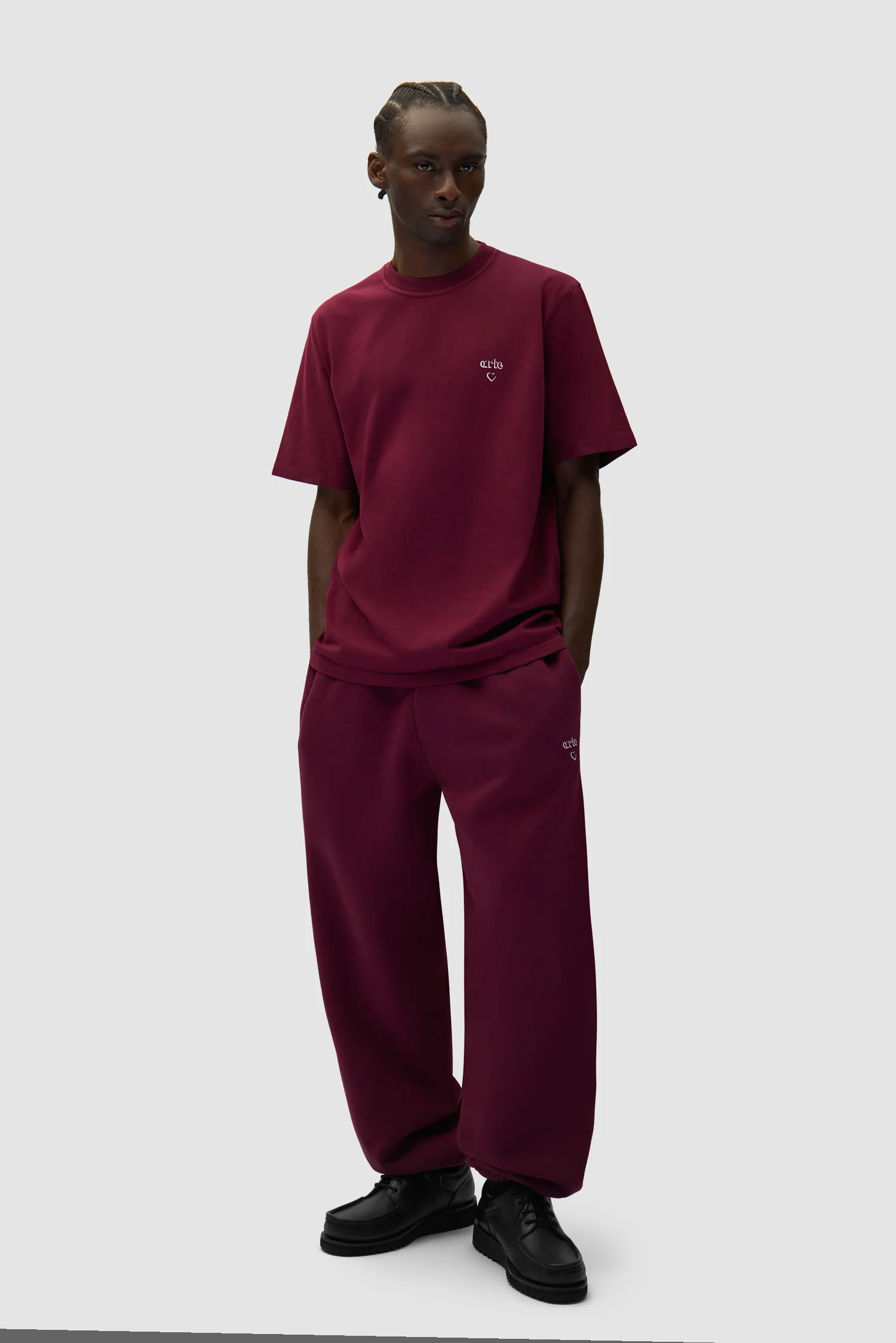 Arte Heart T-shirt - Bordeaux - Image 4