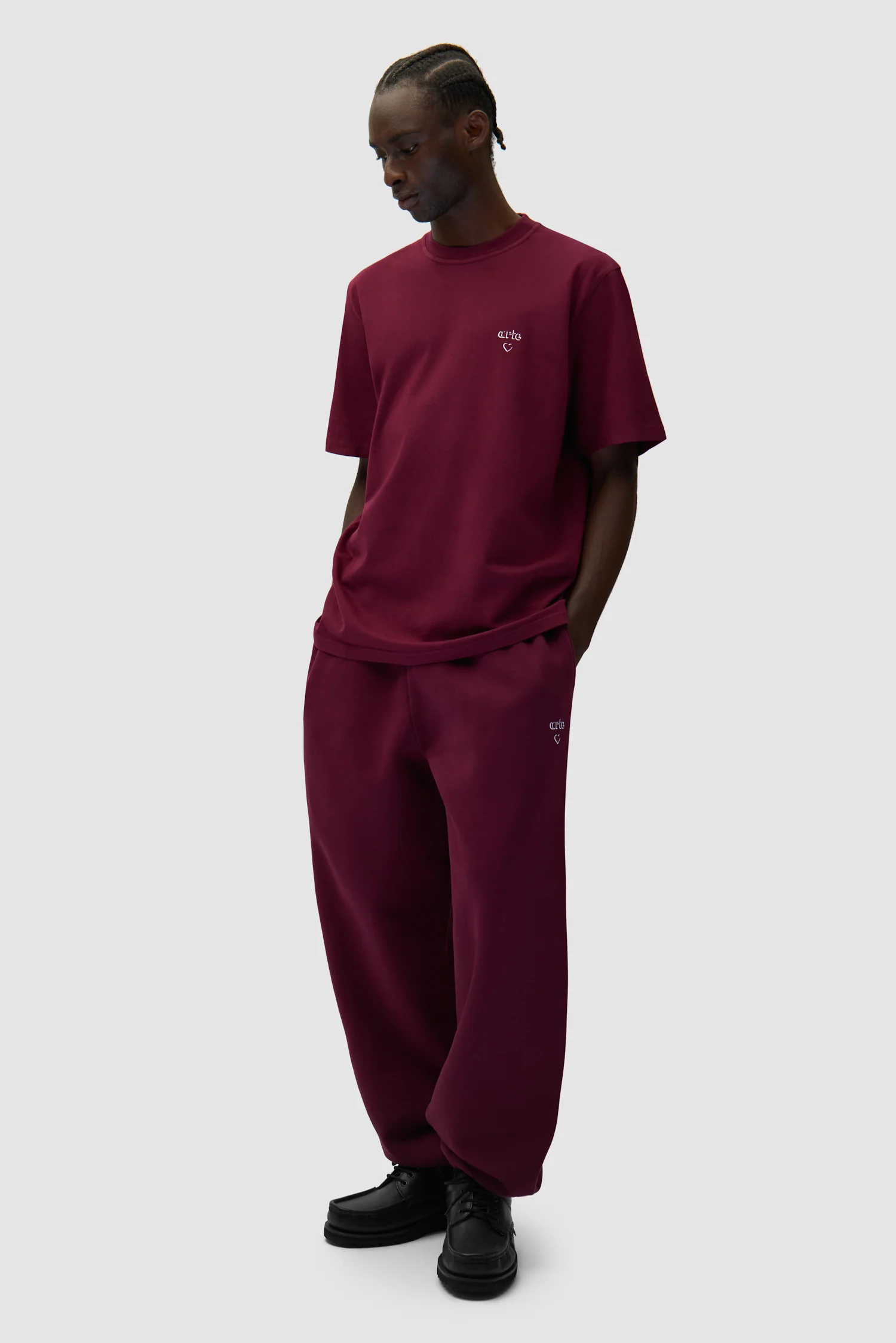 Arte Heart T-shirt - Bordeaux - Image 5