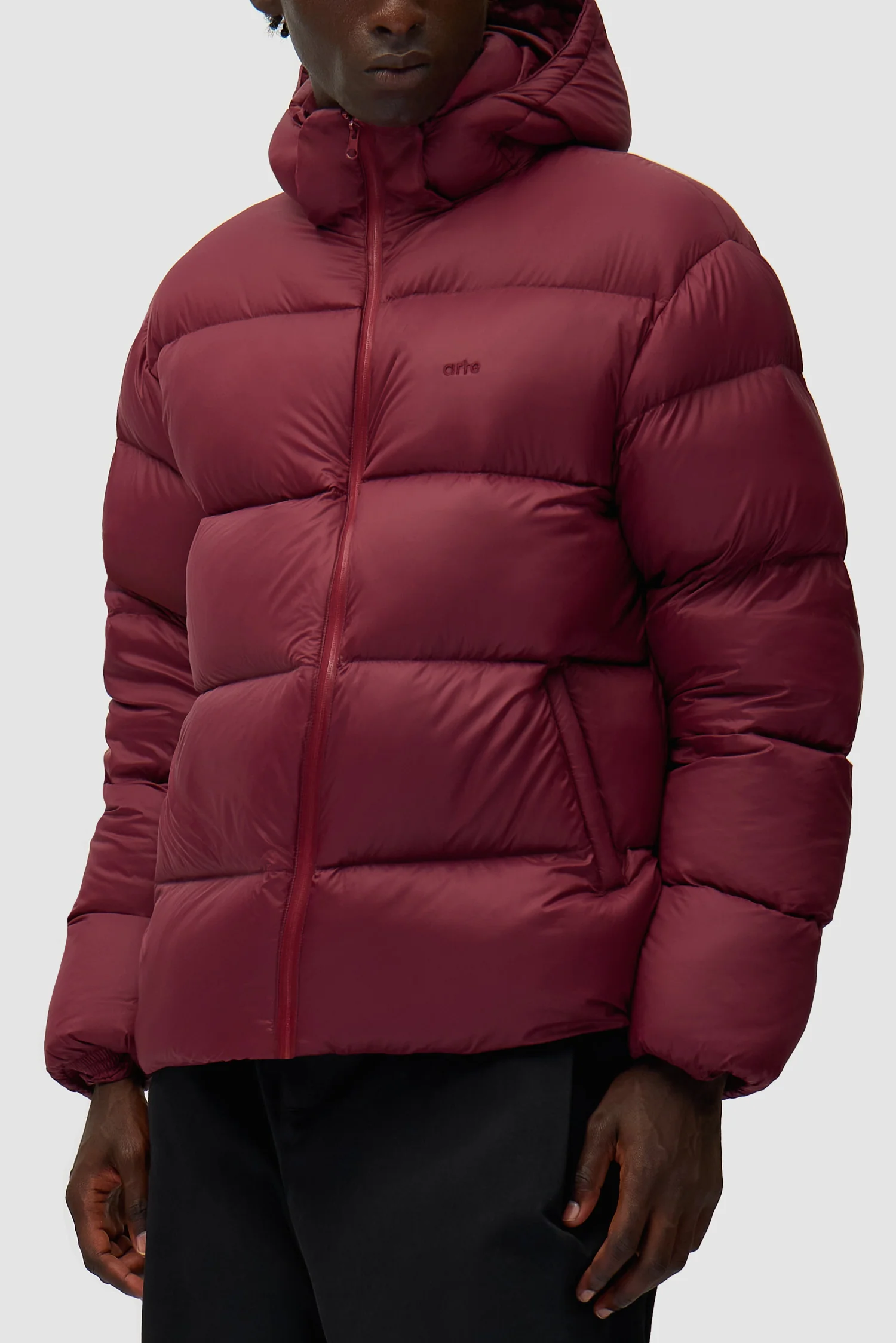 Arte Puffer Jacket - Bordeaux - Image 7