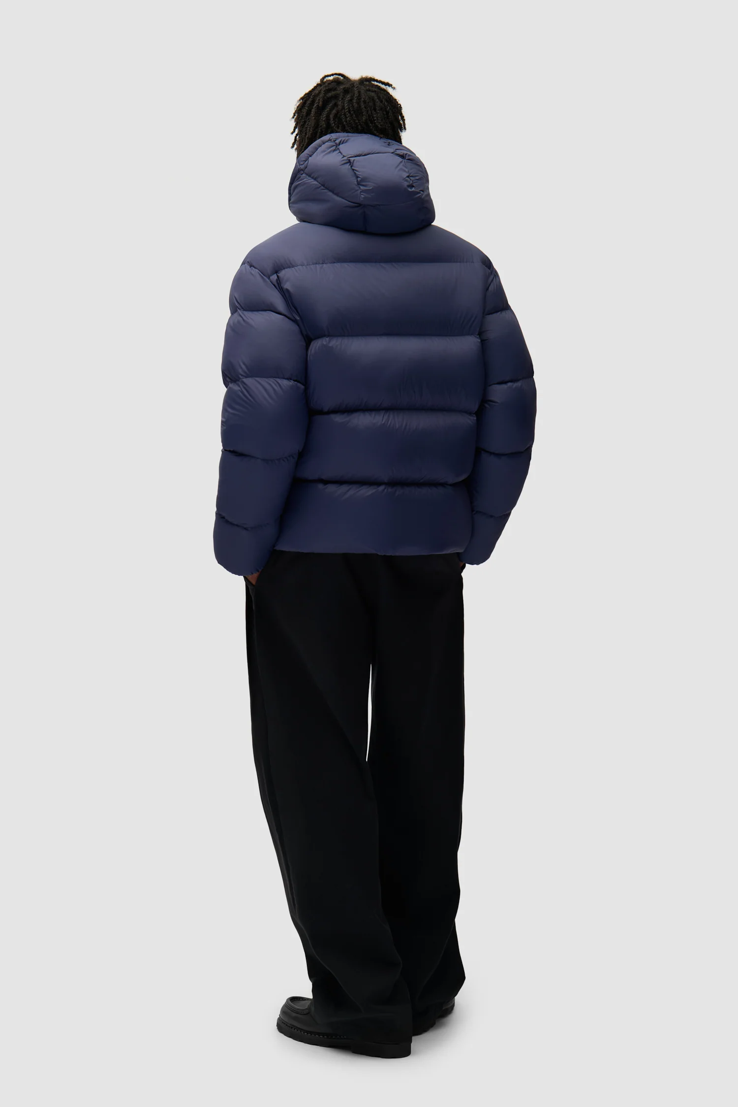 Arte Puffer Jacket - Navy - Image 6