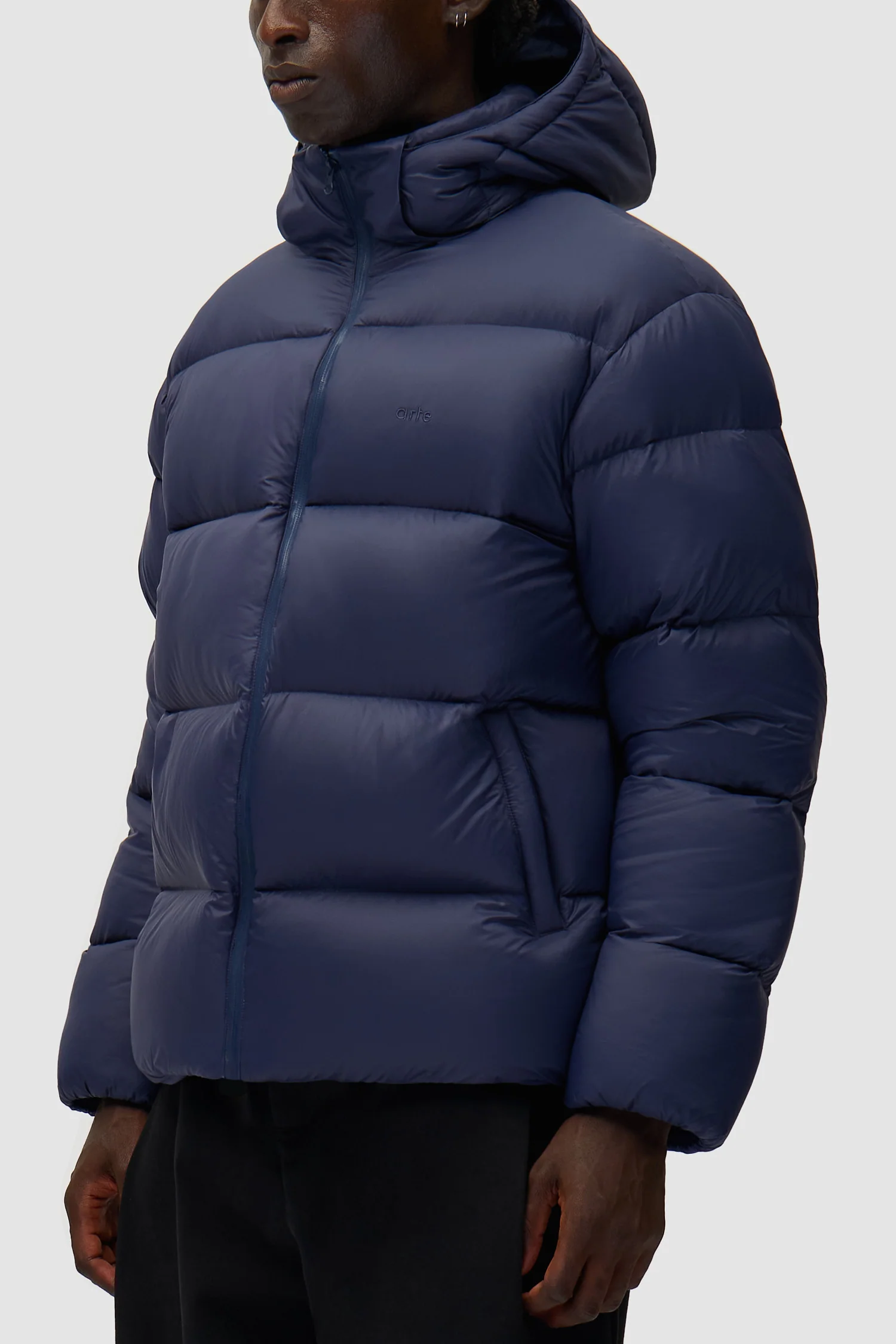 Arte Puffer Jacket - Navy - Image 7