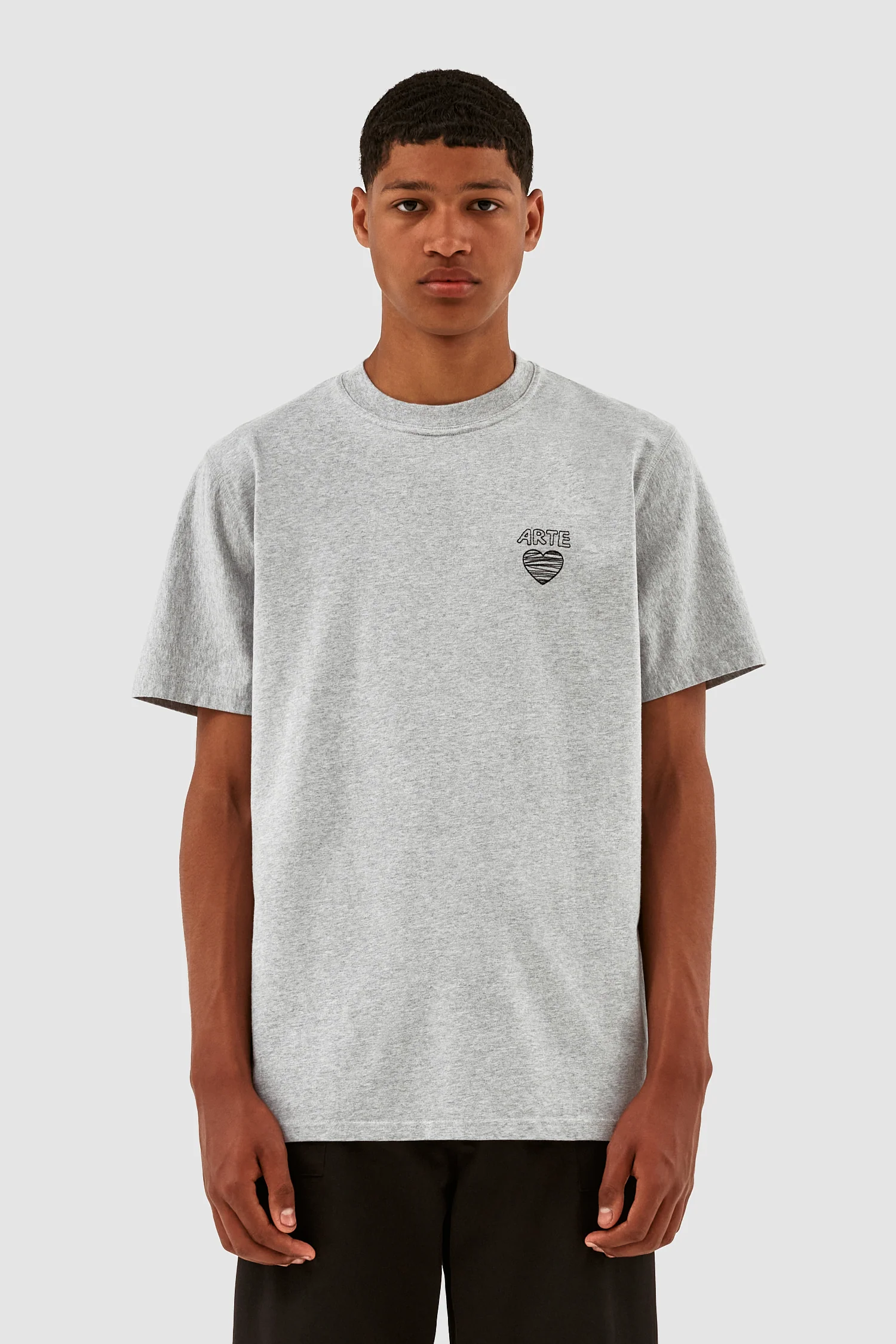 Arte Scribble Heart Logo T-shirt - Gris - Image 2