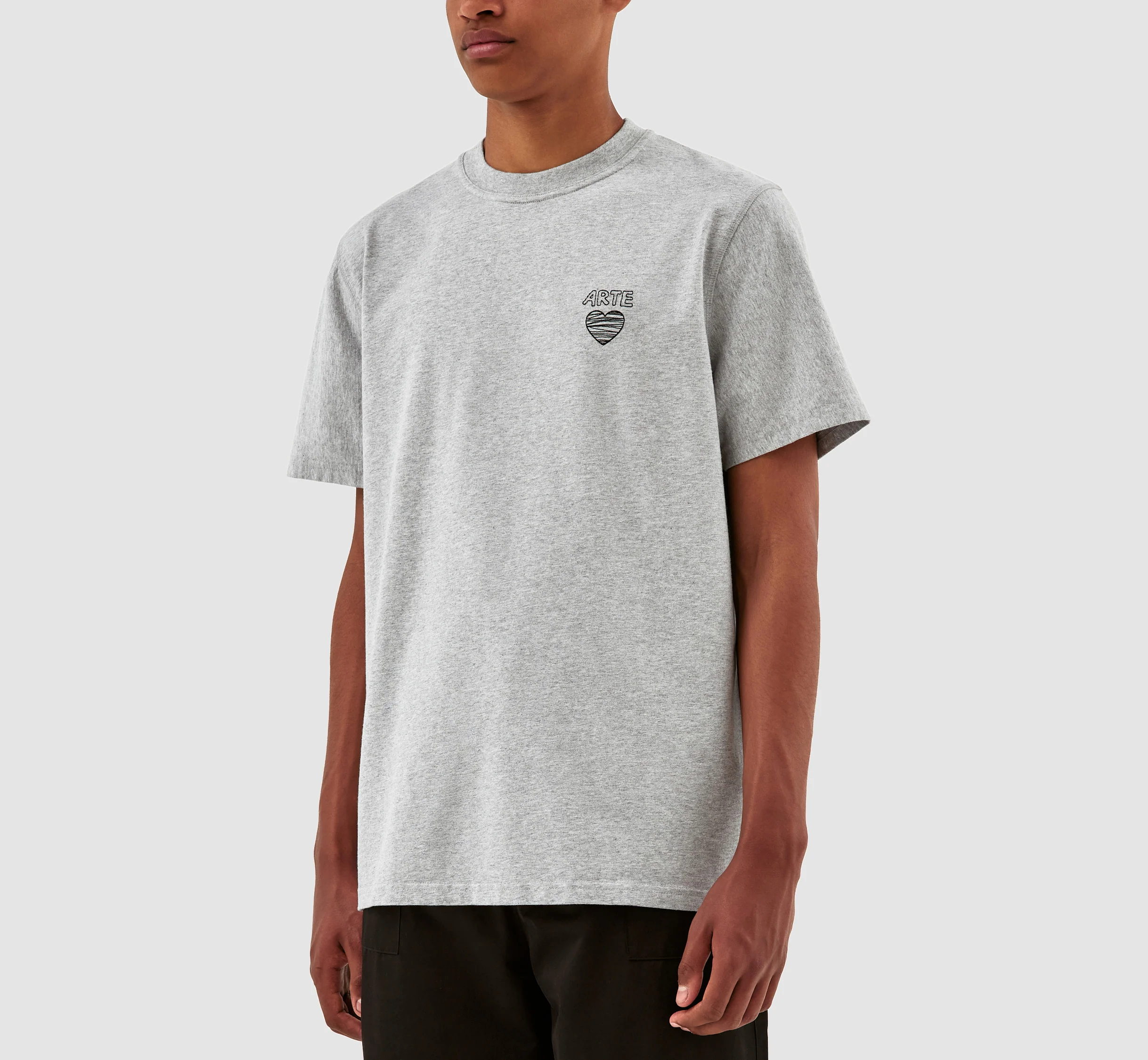 Arte Scribble Heart Logo T-shirt - Gris - Image 4