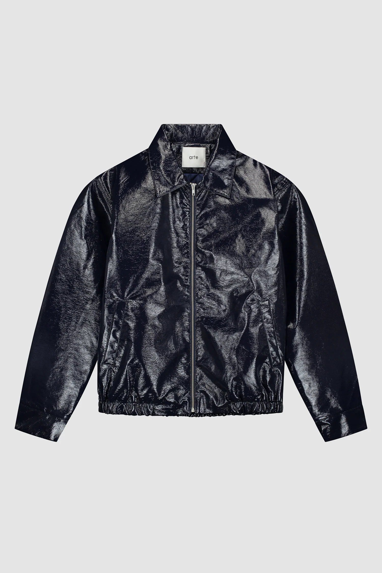 Veste en PU vernie - Marine - Image 8