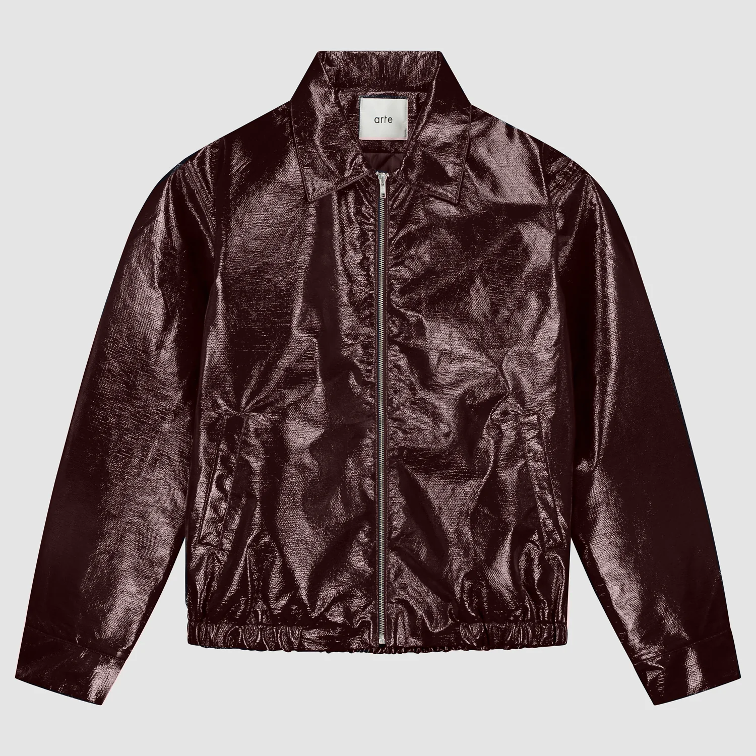 Veste en PU vernie - Rouge