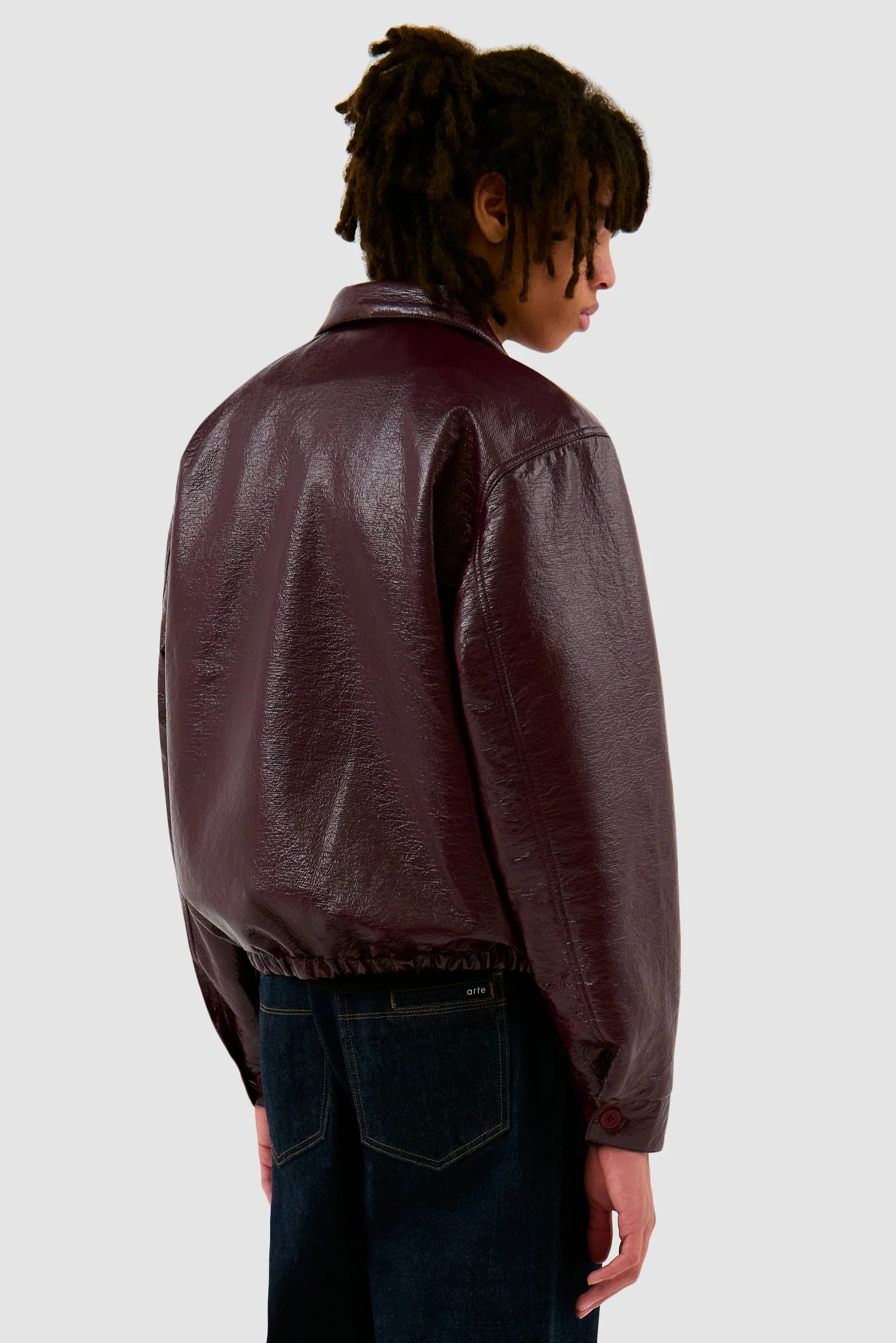Veste en PU vernie - Rouge - Image 3
