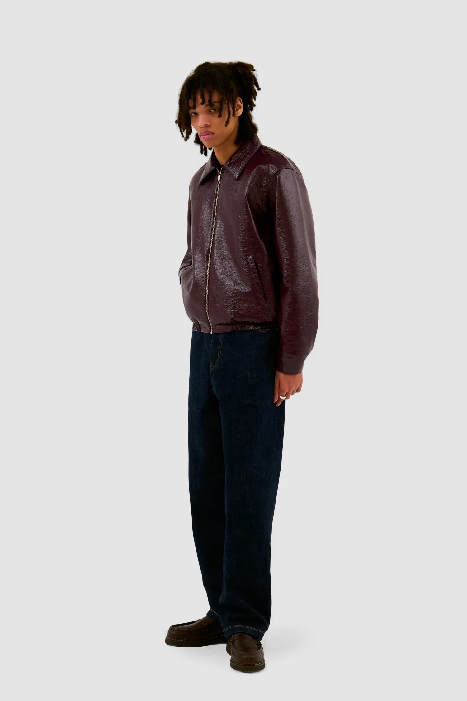 Veste en PU vernie - Rouge - Image 5
