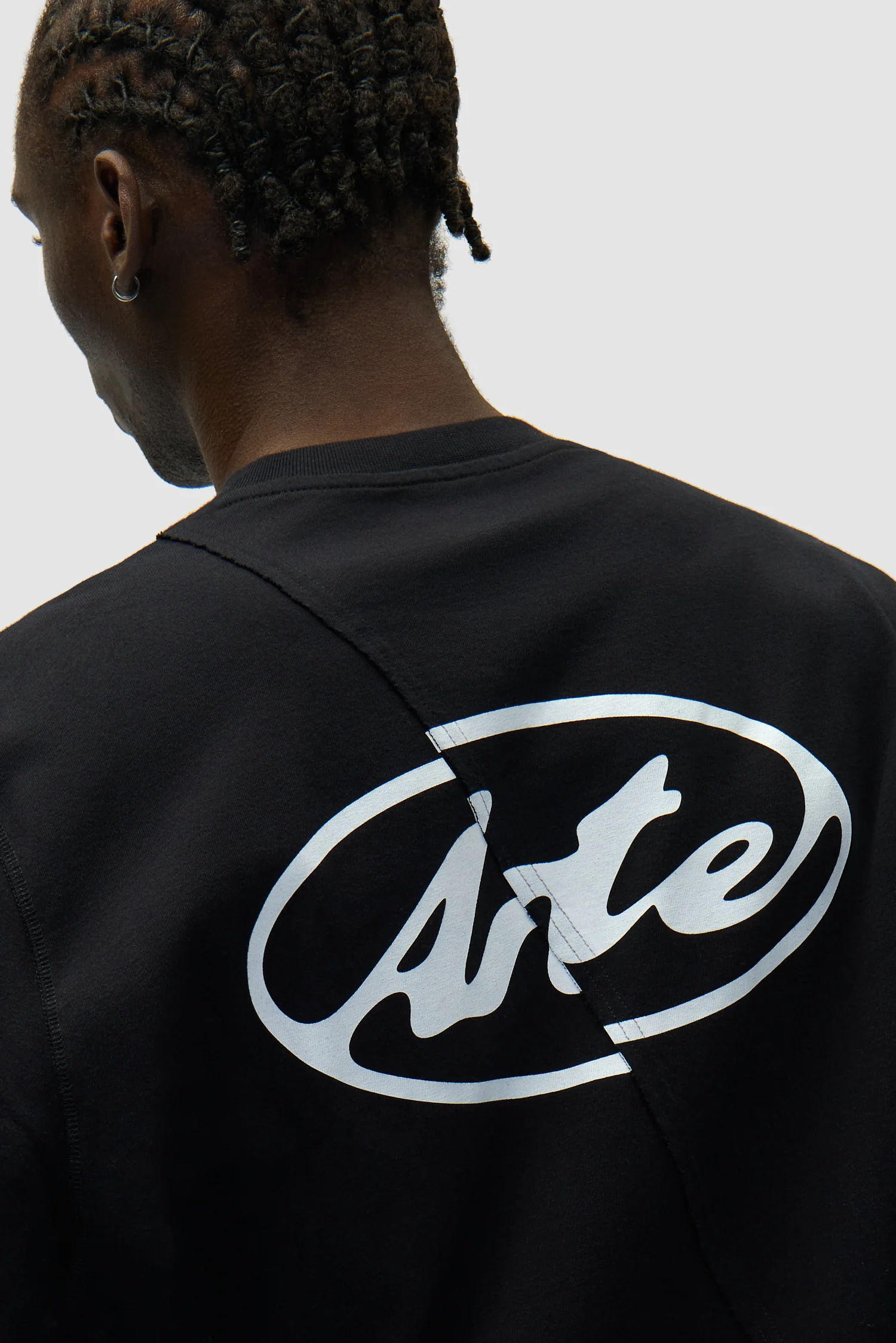 T-shirt à manches longues avec logo cercle dans le dos - Noir - Image 8