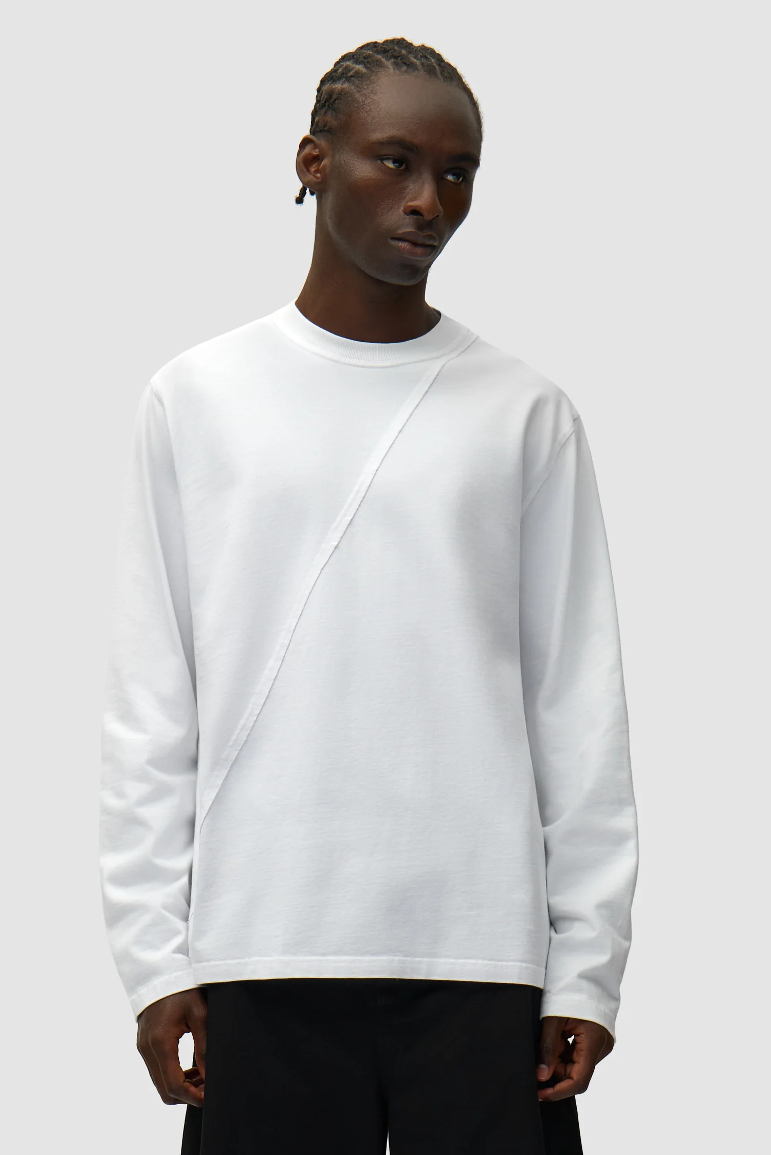 T-shirt à manches longues avec logo cercle dans le dos - Blanc - Image 3