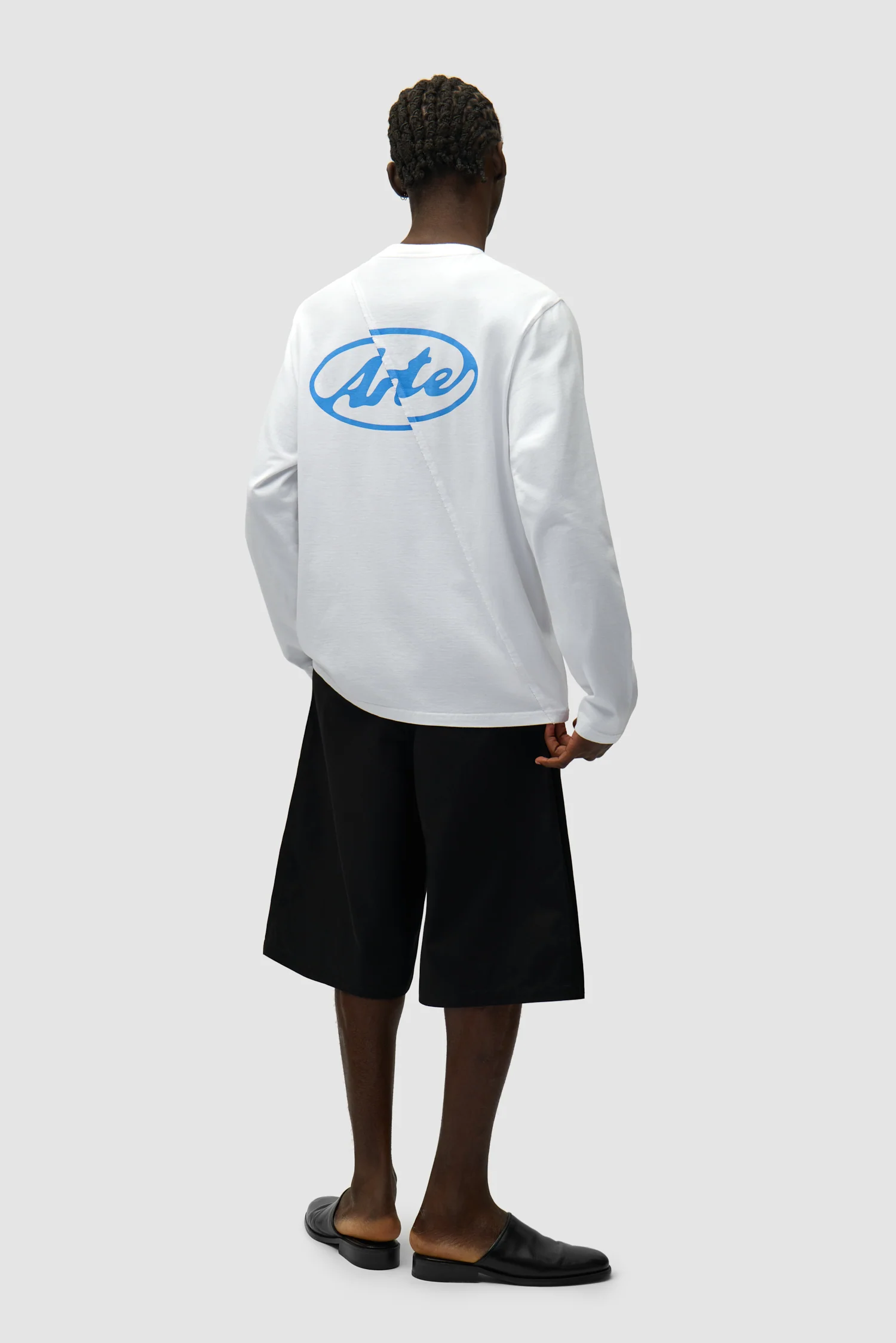 T-shirt à manches longues avec logo cercle dans le dos - Blanc - Image 5