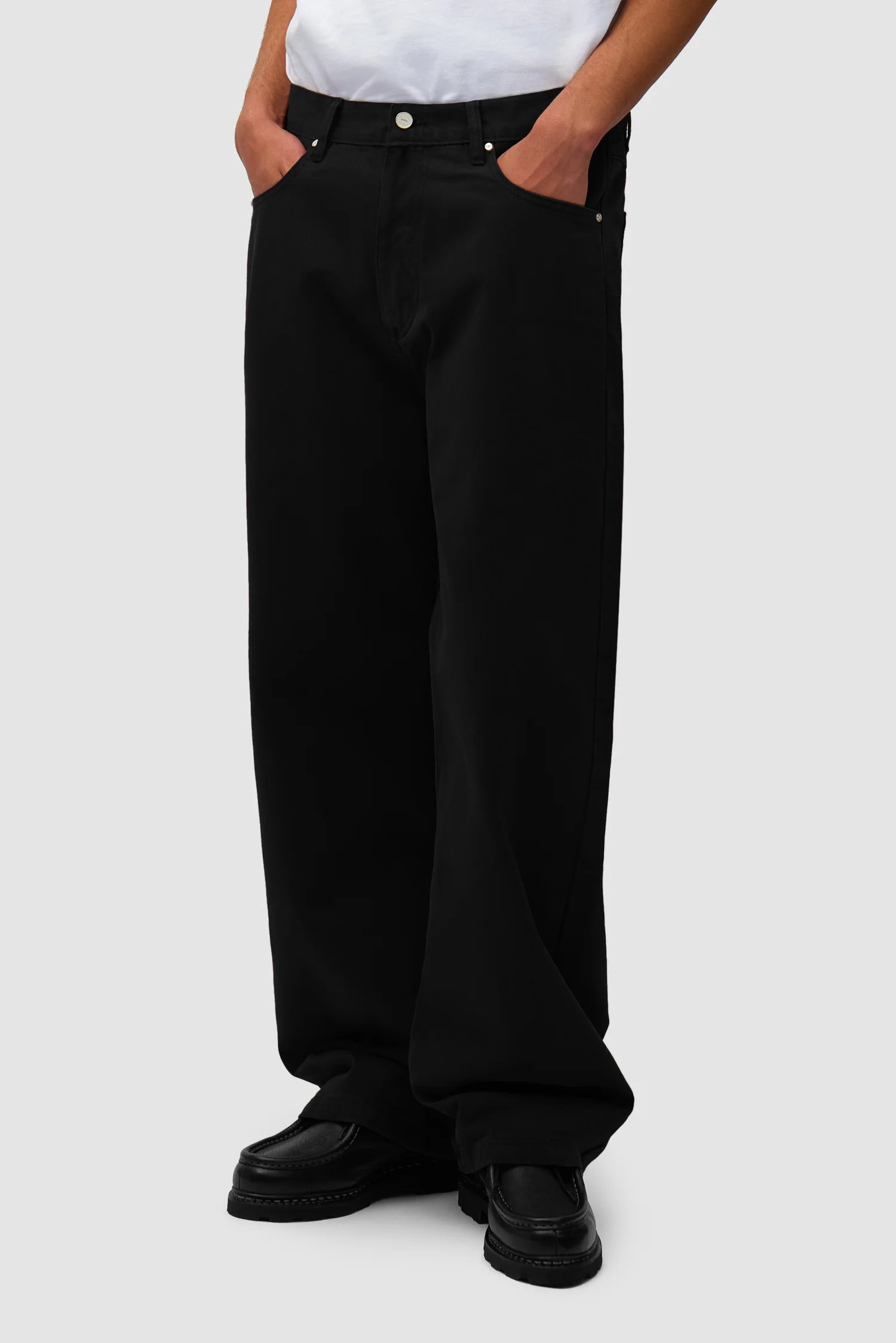 Pantalon graphique à poche arrière - Noir - Image 4