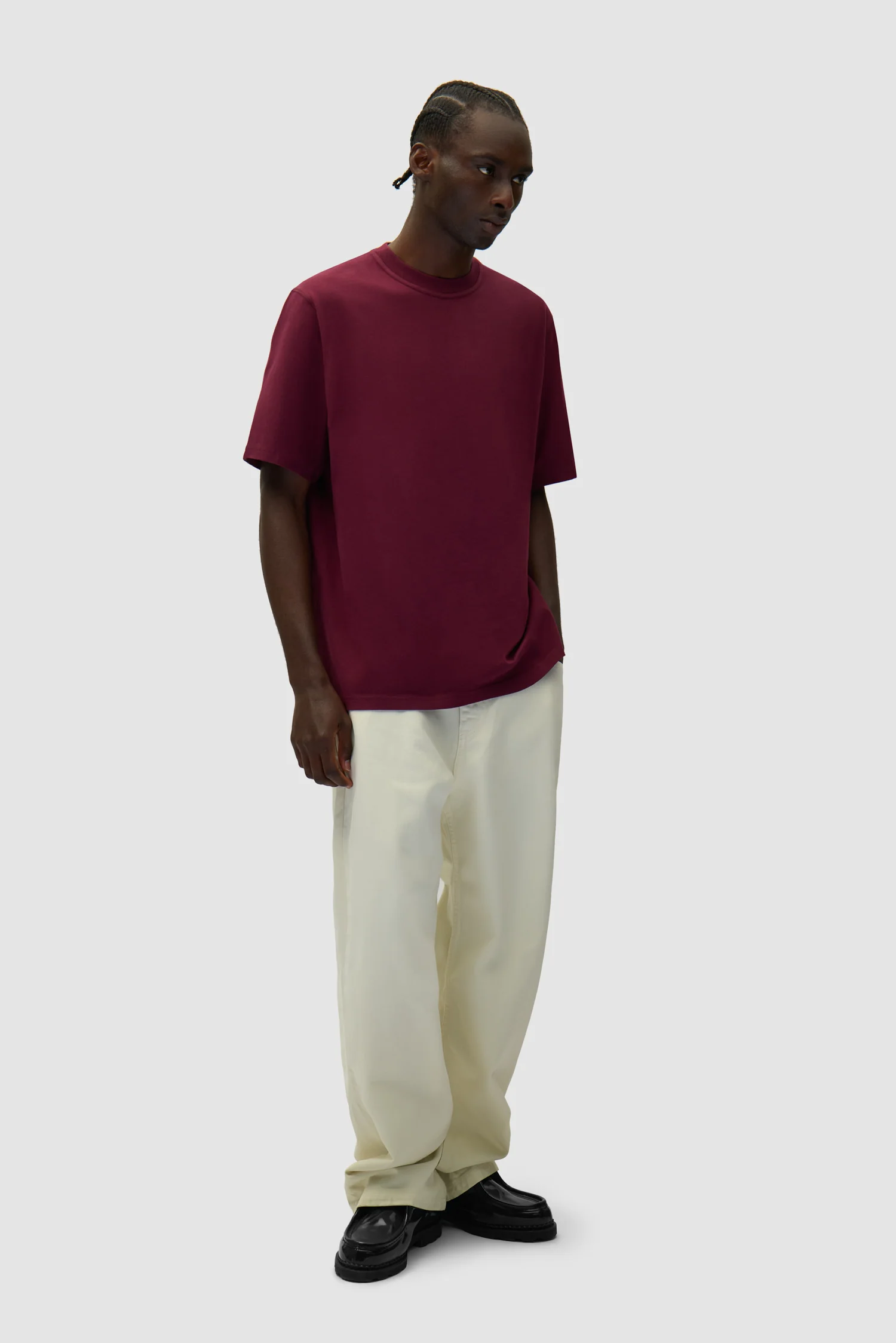 Pantalon graphique à poche arrière - Crème - Image 5