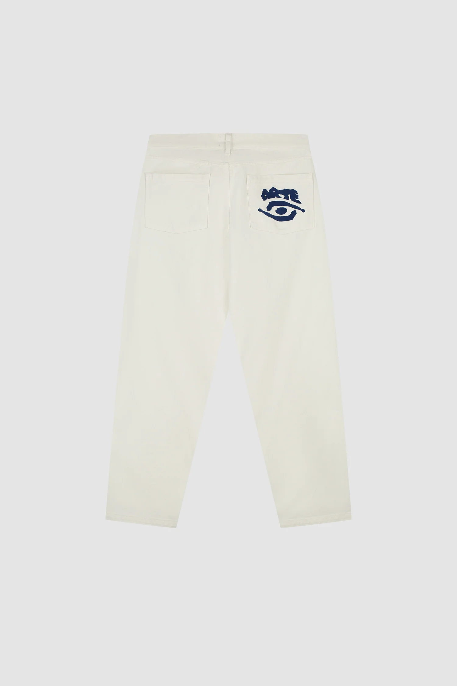 Pantalon graphique à poche arrière - Crème - Image 9