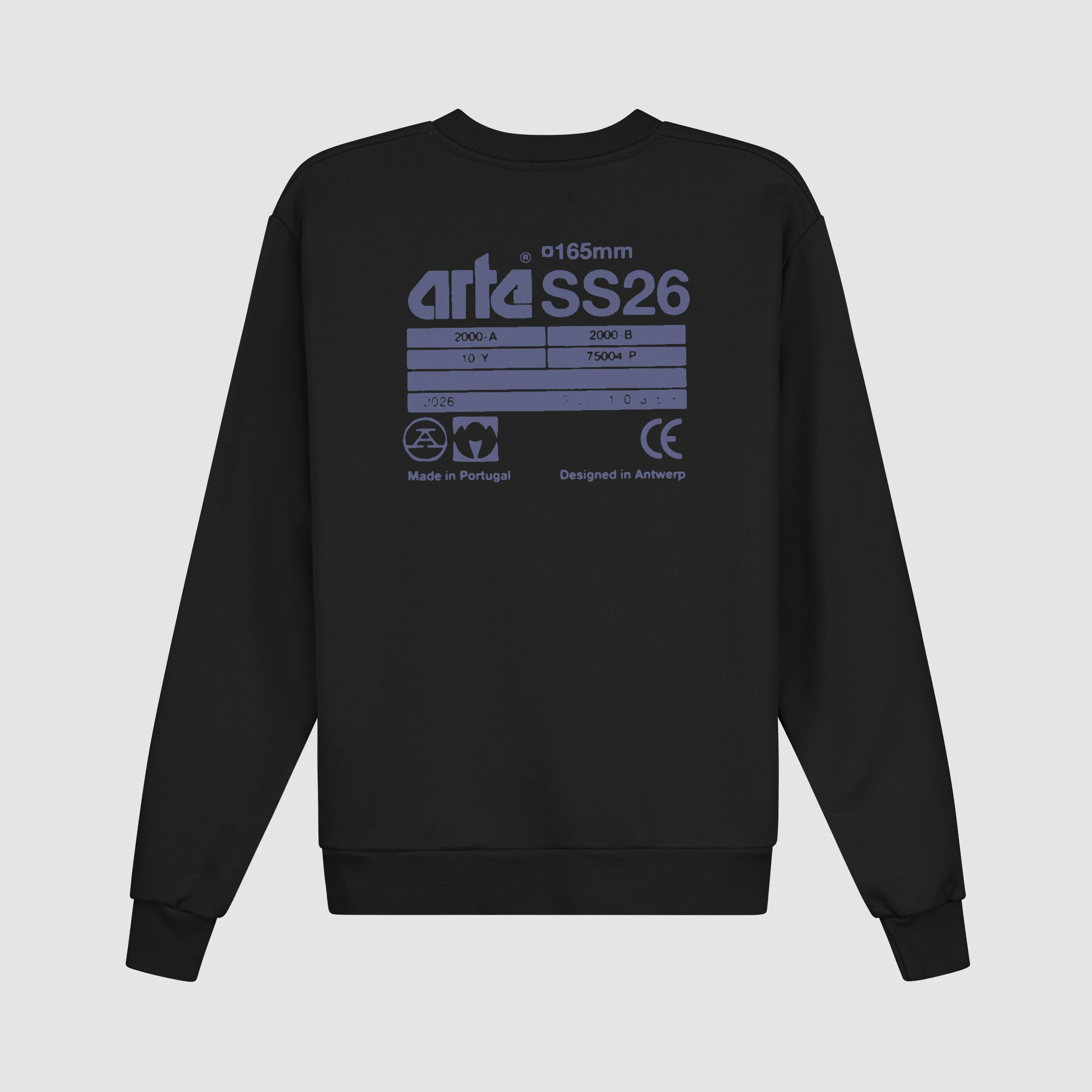 Sweat à col rond SS26 - Noir