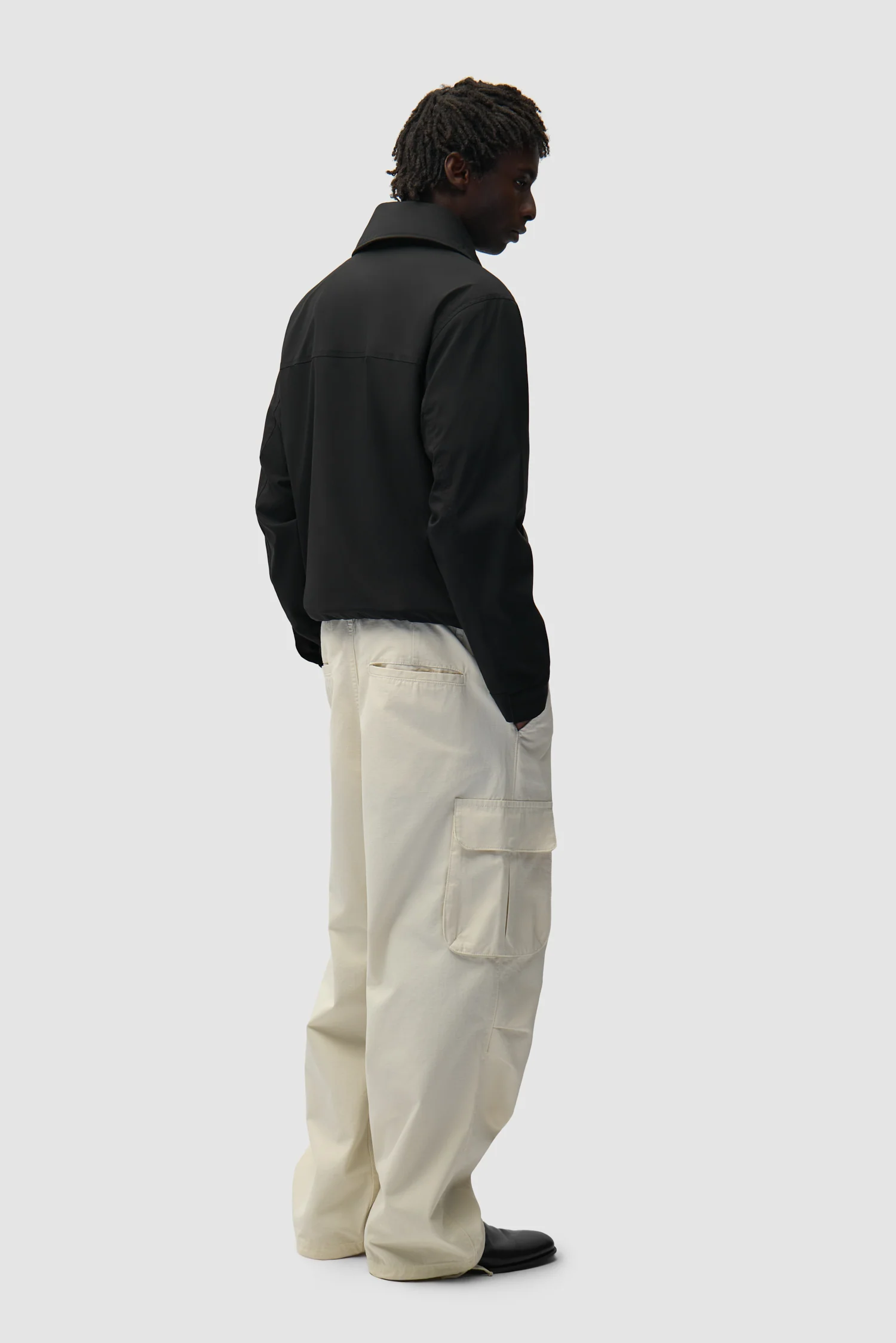 Veste en nylon à grand col - Noir - Image 6