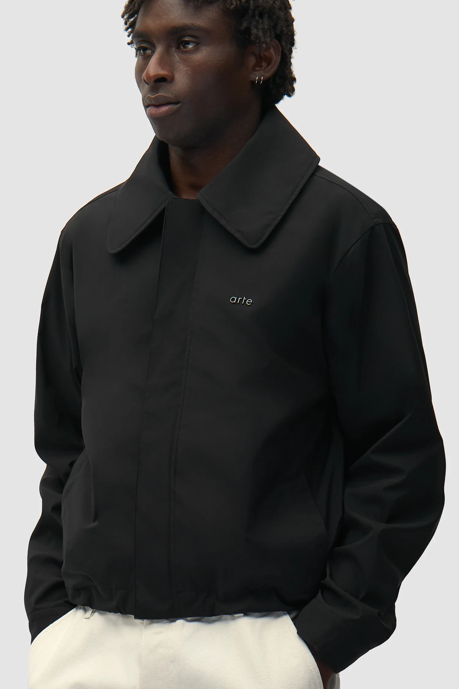 Veste en nylon à grand col - Noir - Image 7