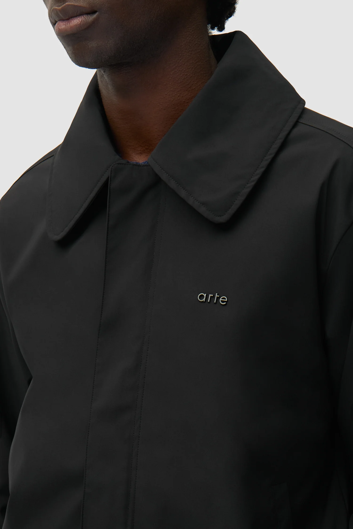 Veste en nylon à grand col - Noir - Image 8