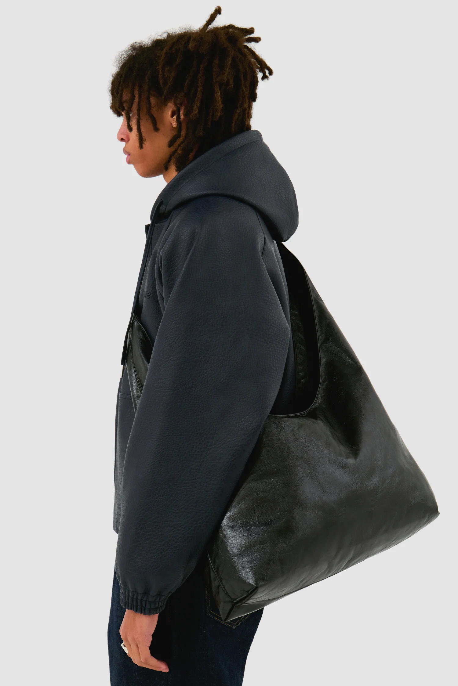 Grand sac brillant - Noir - Image 3